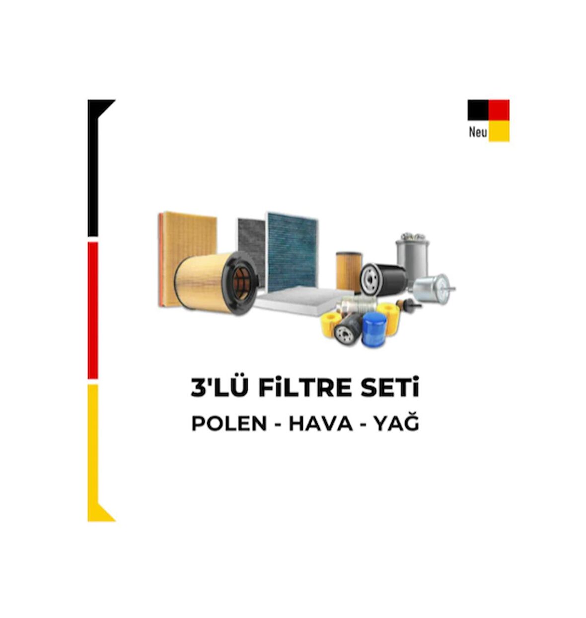 Dacia Duster 1.5 Dci Filtre Bakım Seti 2013-2018 Arası 3 Lü Set