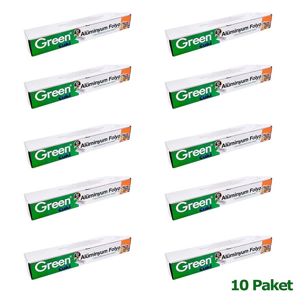 Green Cuki Alüminyum Folyo - 30 Cm. x 100 Metre - 10 Paket