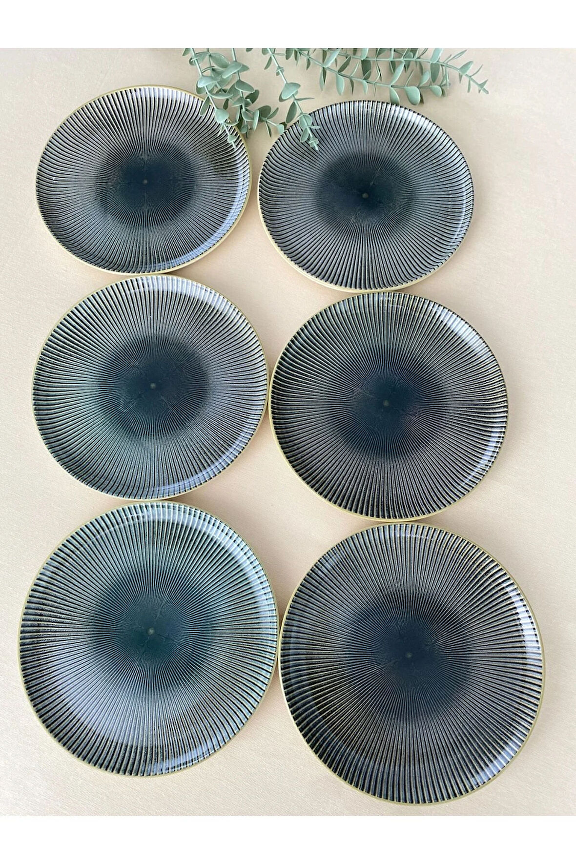 Green Gold 6 Adet Servis/Pasta Tabağı