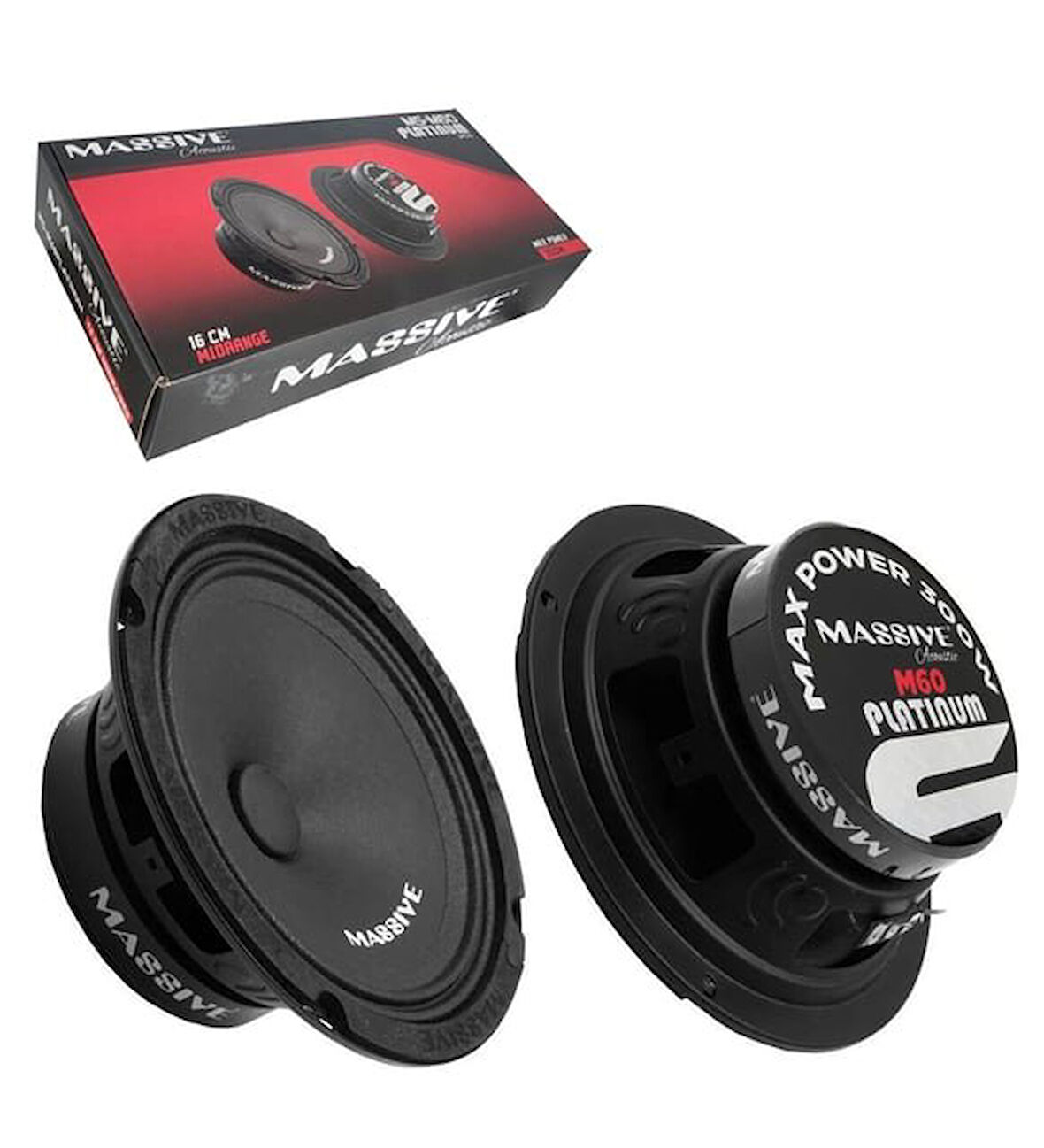 Massive MS-M60 Oto Midrange 16cm 300 Watt Maksimum 100W RMS 2 Adet