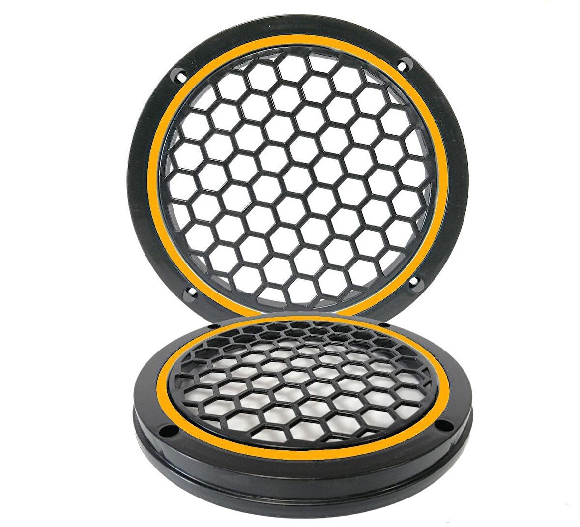 Garaj Dünyası Turuncu Neon Ledli 16 Cm 2’li Hoparlör Kapağı