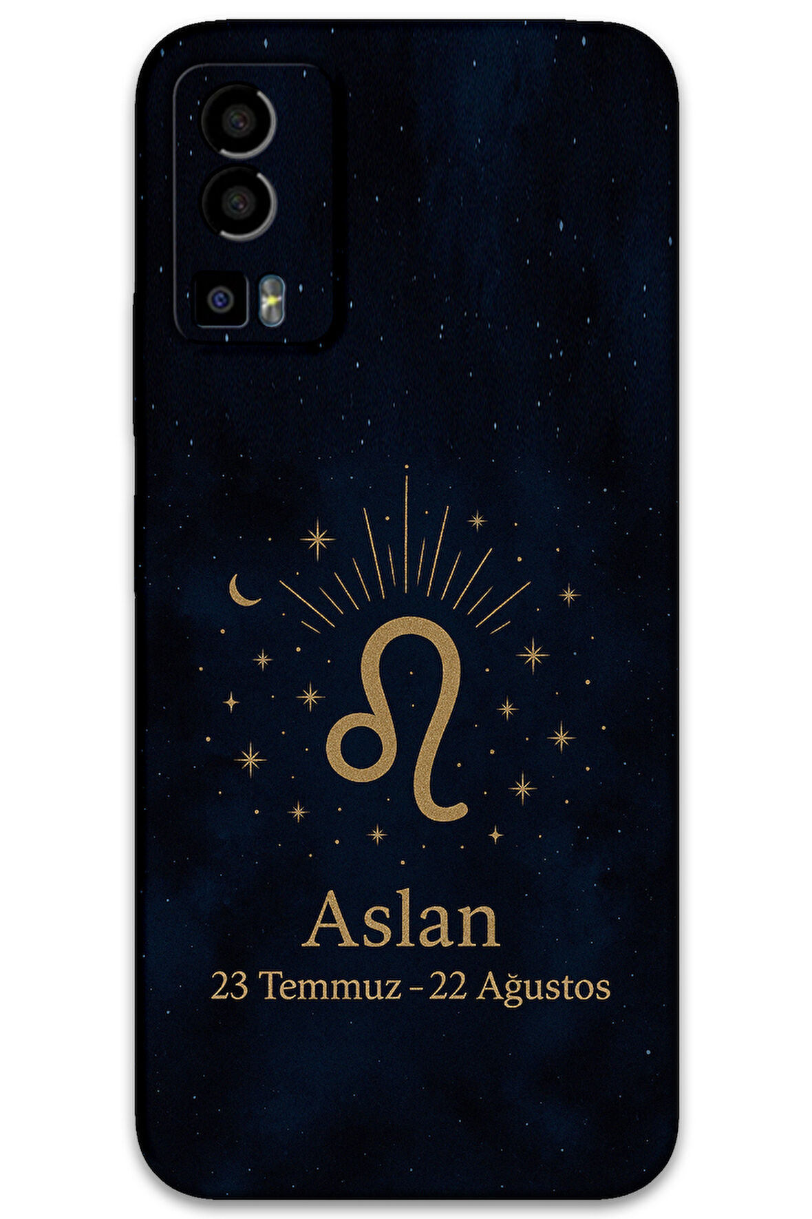 GM 23 Uyumlu Aslan Burcu Desenli Telefon Kılıfı + Ekran Koruyucu - 5772