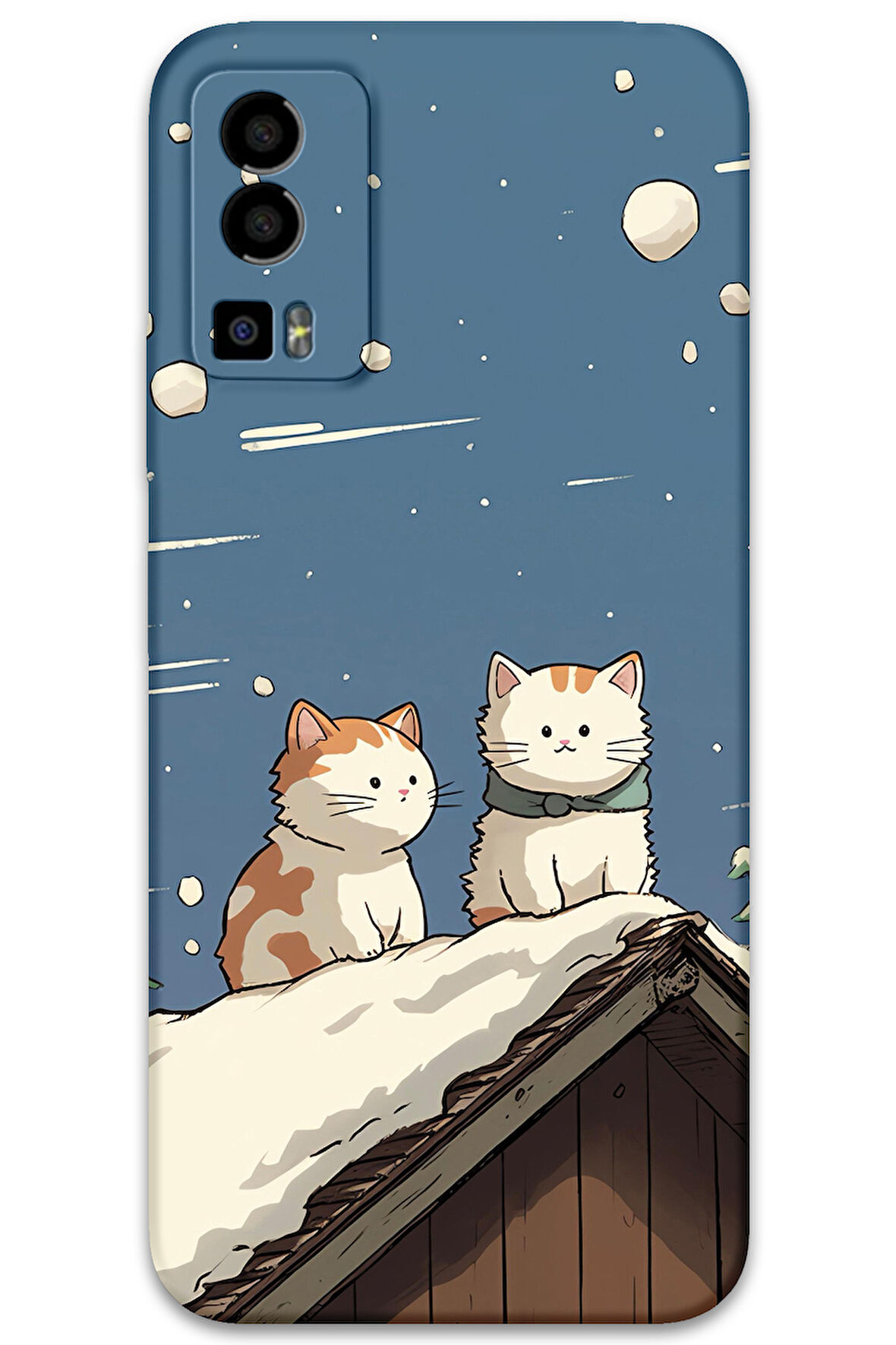 GM 23 Uyumlu Kedi Desenli Telefon Kılıfı + Ekran Koruyucu - 5780