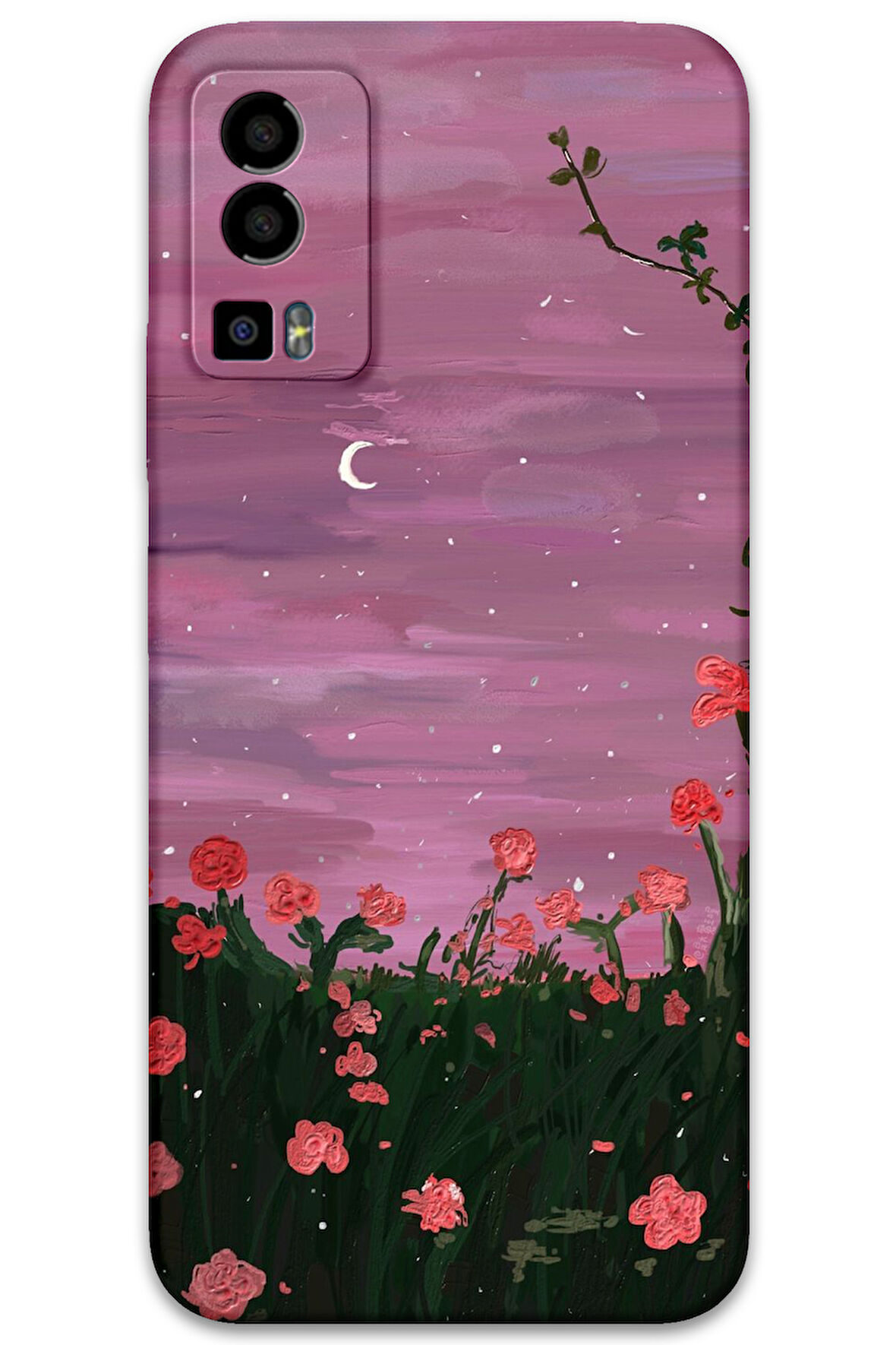 GM 23 Uyumlu Çiçek Desenli Telefon Kılıfı + Ekran Koruyucu - 5793