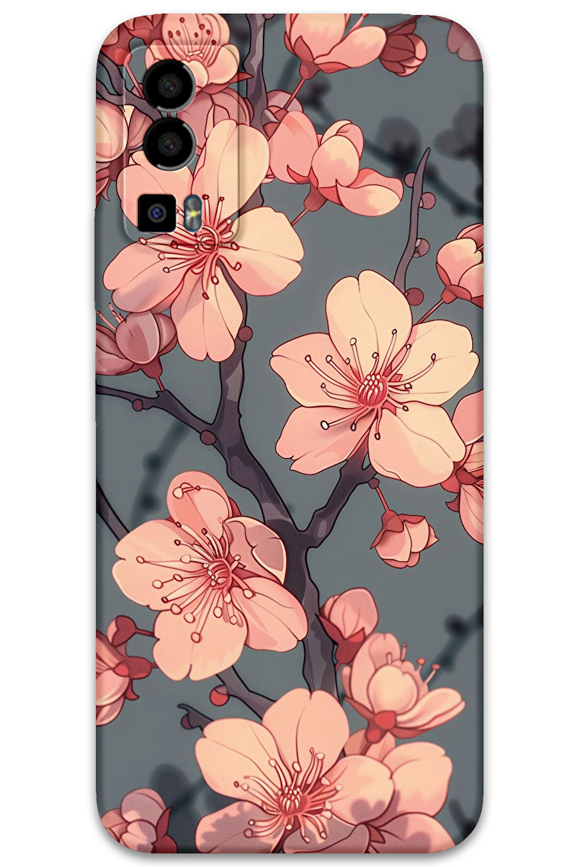 GM 23 Uyumlu Çiçek Desenli Telefon Kılıfı + Ekran Koruyucu - 5801