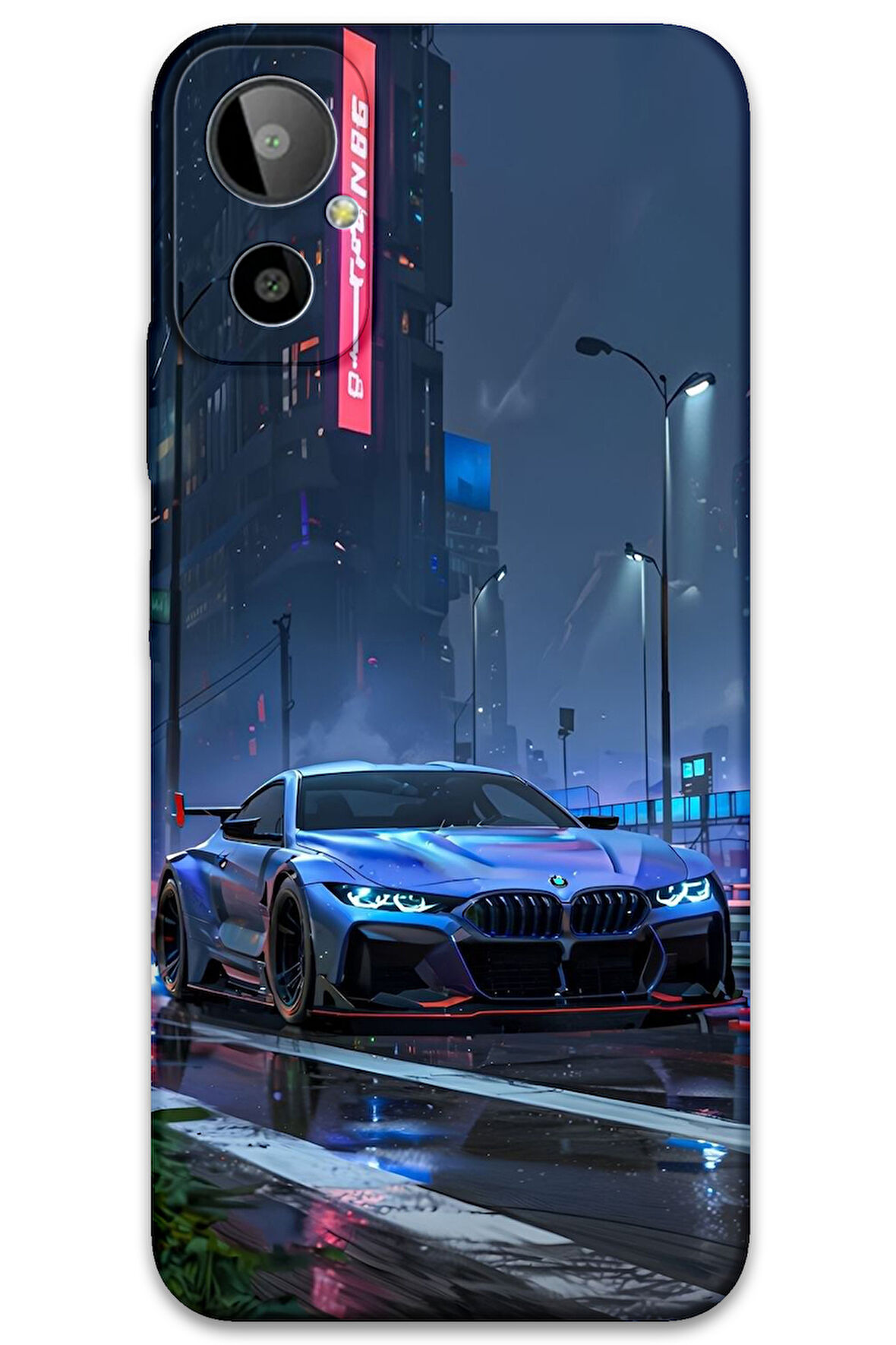 GM 23 SE Uyumlu Araba Desenli Telefon Kılıfı + Ekran Koruyucu - 5767