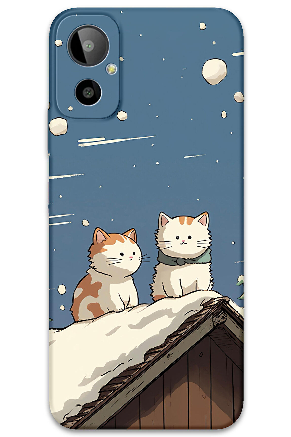 GM 23 SE Uyumlu Kedi Desenli Telefon Kılıfı + Ekran Koruyucu - 5780