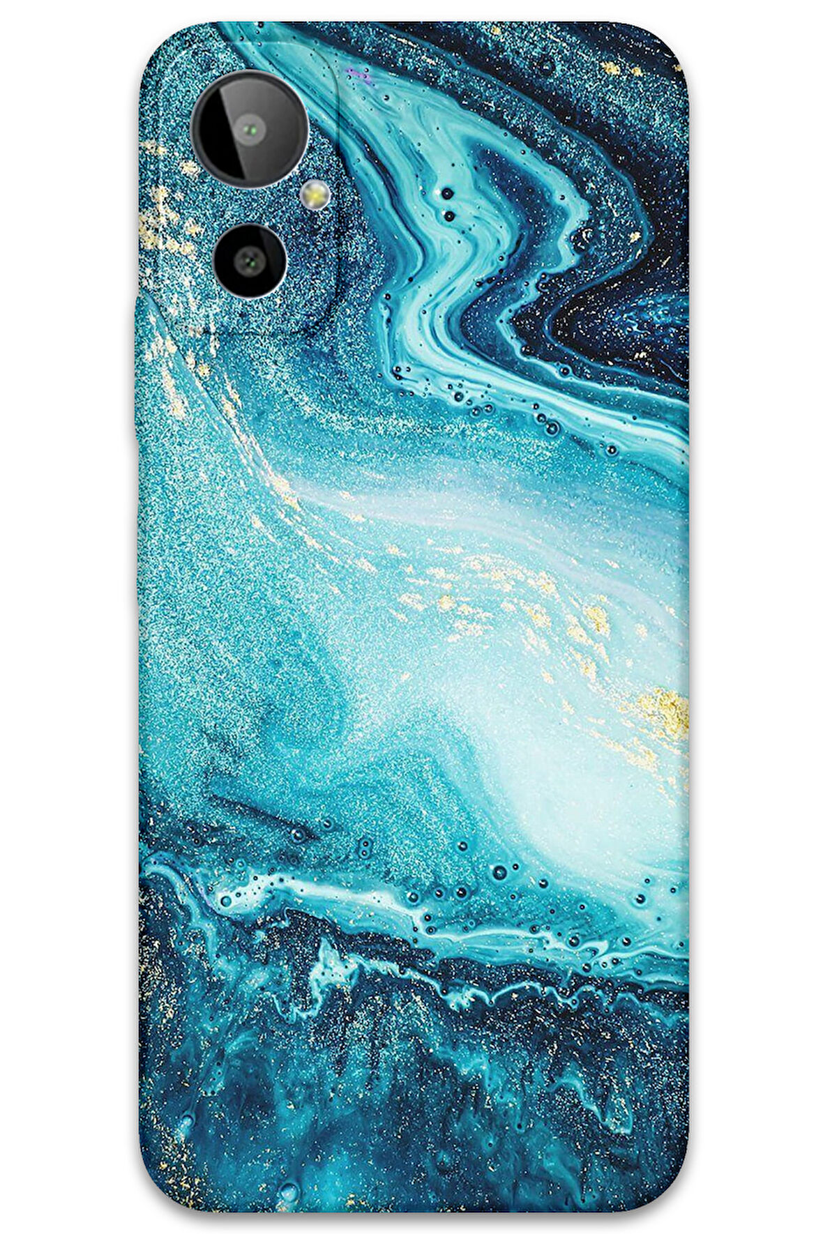 GM 23 SE Uyumlu Mermer Desenli Telefon Kılıfı + Ekran Koruyucu - 5818