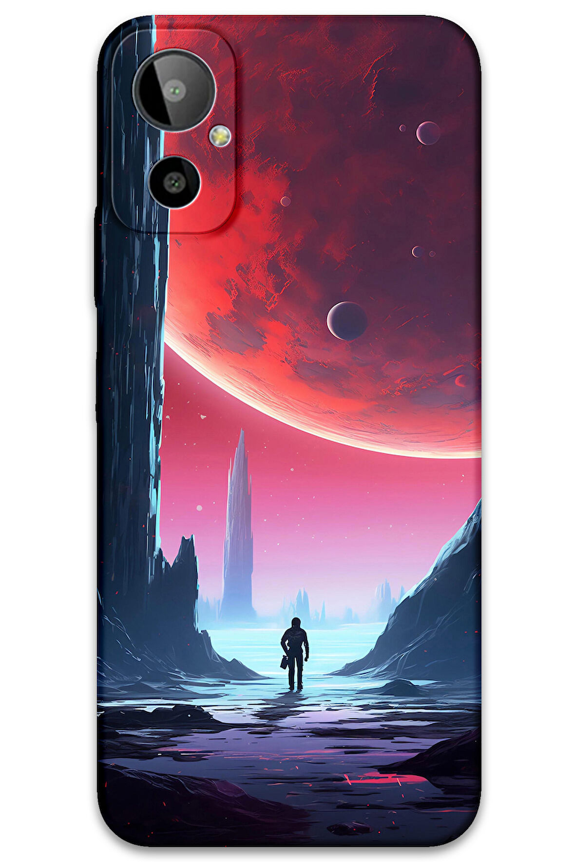 GM 23 SE Uyumlu Uzay Desenli Telefon Kılıfı + Ekran Koruyucu - 5860