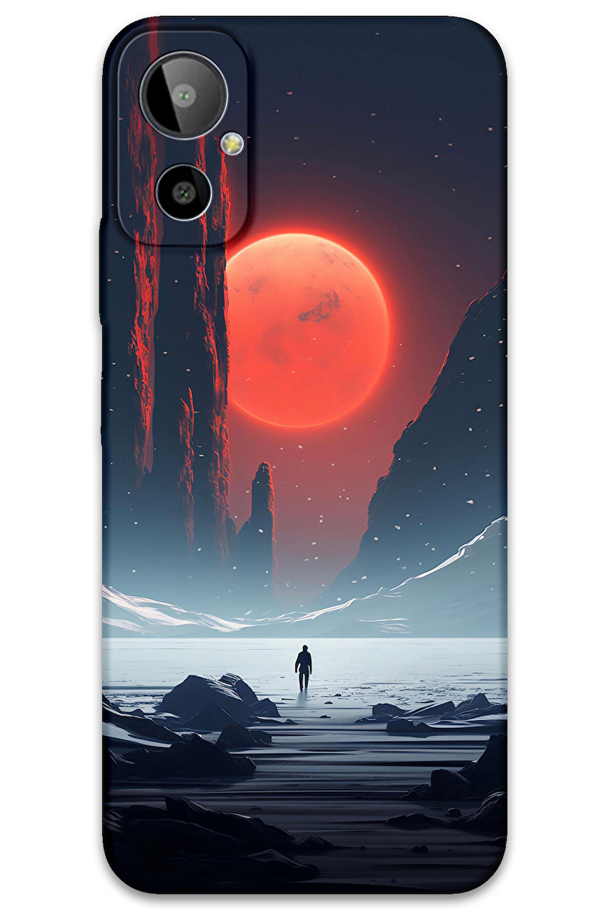 GM 23 SE Uyumlu Uzay Desenli Telefon Kılıfı + Ekran Koruyucu - 5861