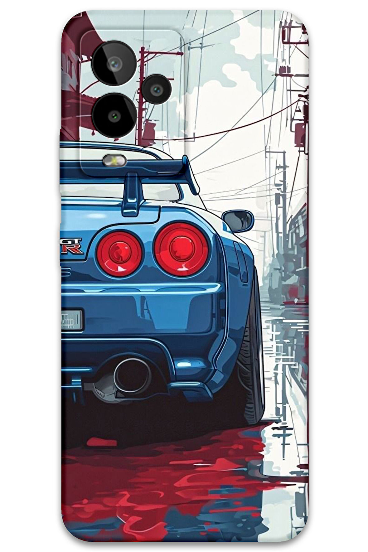GM 24 Pro Uyumlu Araba Desenli Telefon Kılıfı + Ekran Koruyucu - 5761