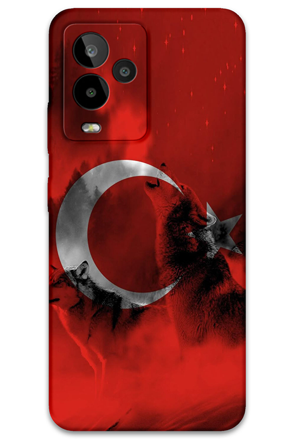 GM 24 Pro Uyumlu Türk Bayrağı Desenli Telefon Kılıfı + Ekran Koruyucu - 5854