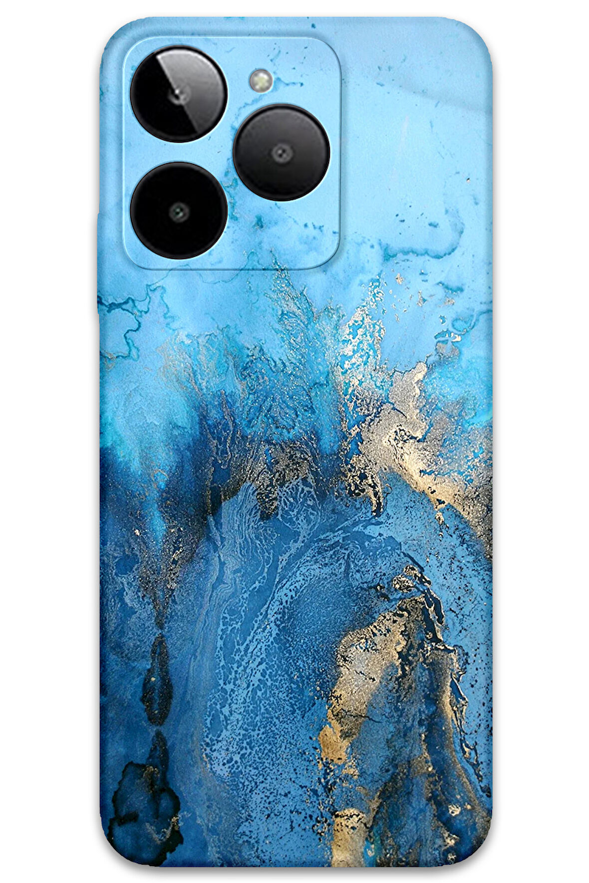 GM Era 30 Uyumlu Mermer Desenli Telefon Kılıfı + Ekran Koruyucu - 5812