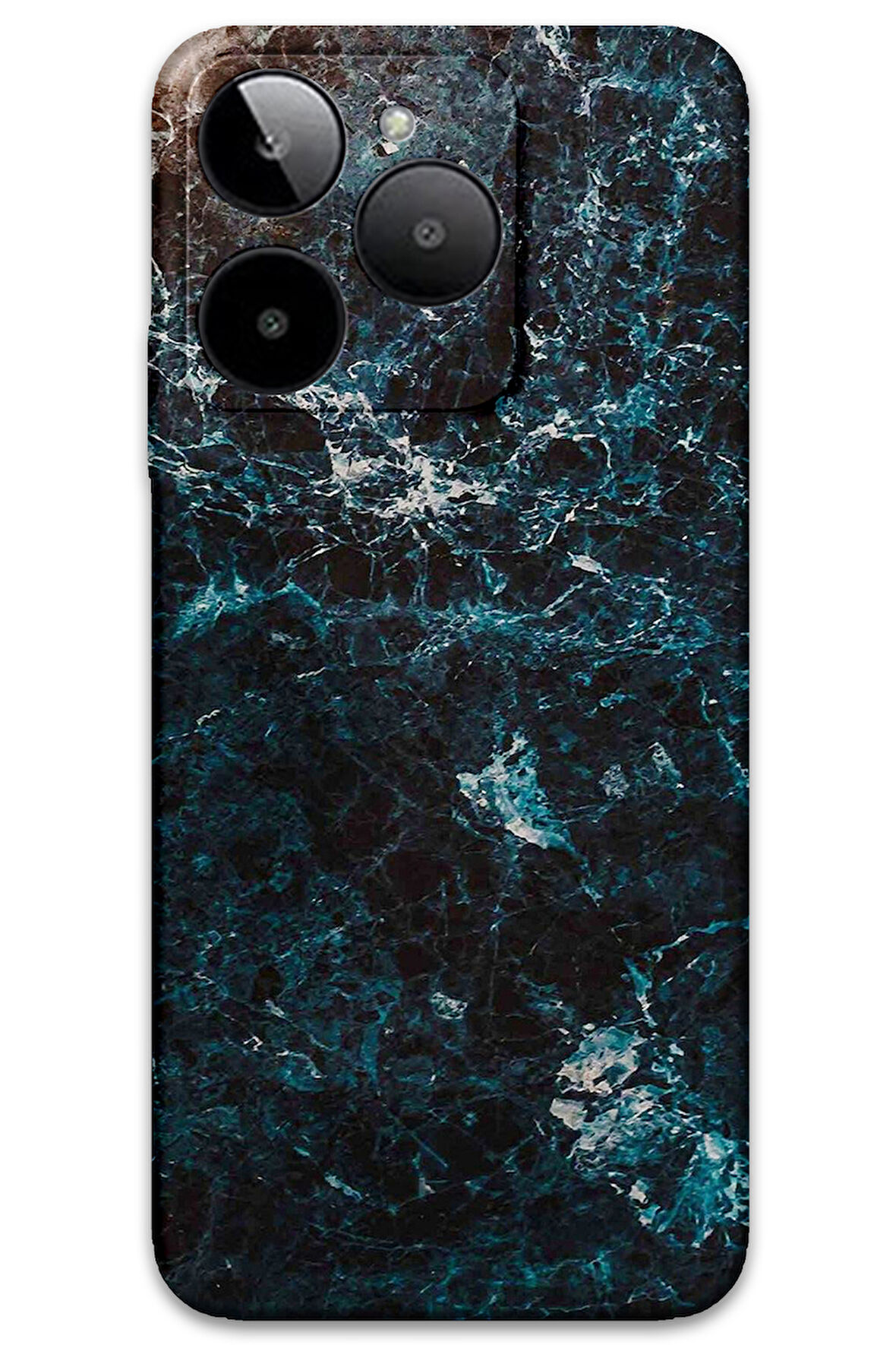 GM Era 30 Uyumlu Mermer Desenli Telefon Kılıfı + Ekran Koruyucu - 5819
