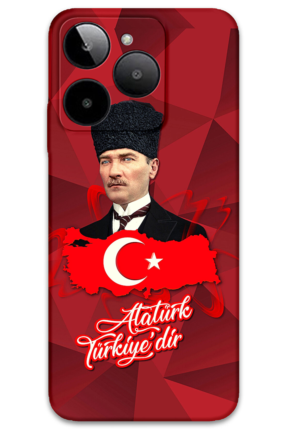 GM Era 30 Uyumlu Atatürk Desenli Telefon Kılıfı + Ekran Koruyucu - 5851