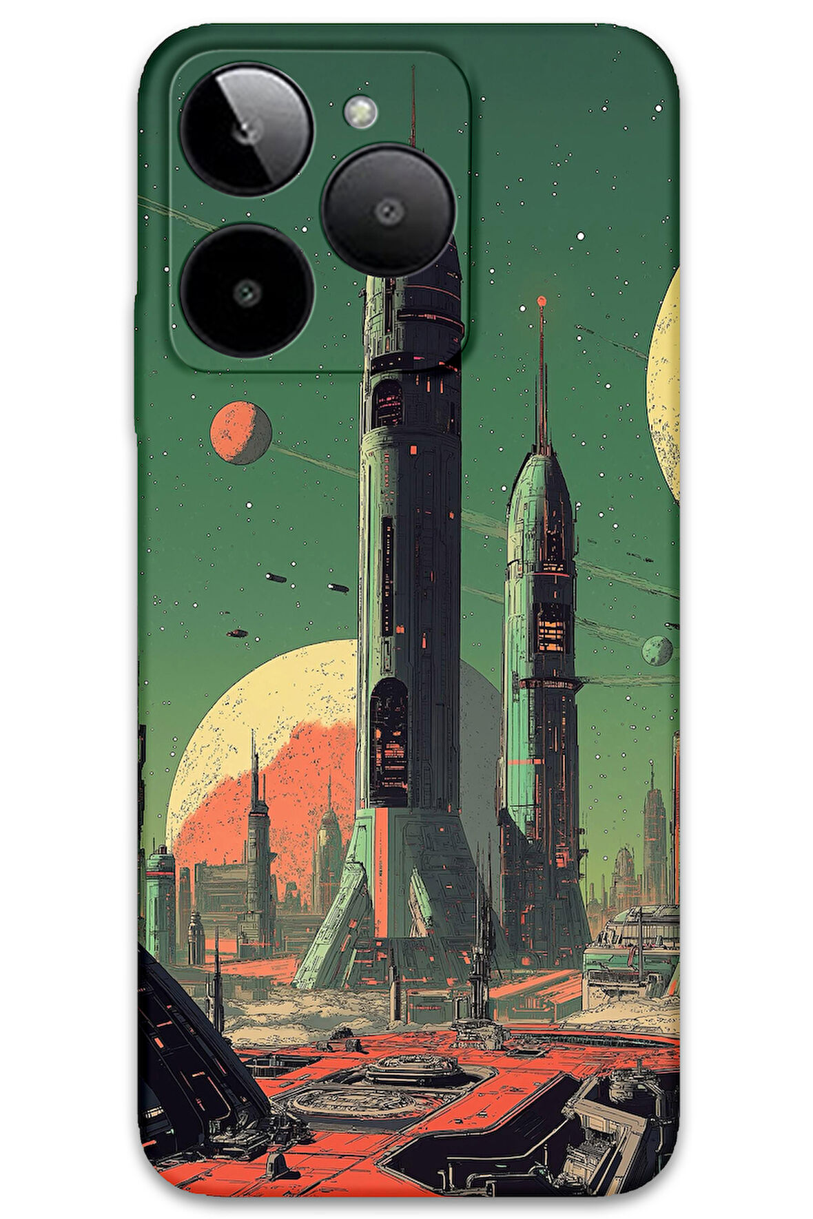 GM Era 30 Uyumlu Uzay Desenli Telefon Kılıfı + Ekran Koruyucu - 5870
