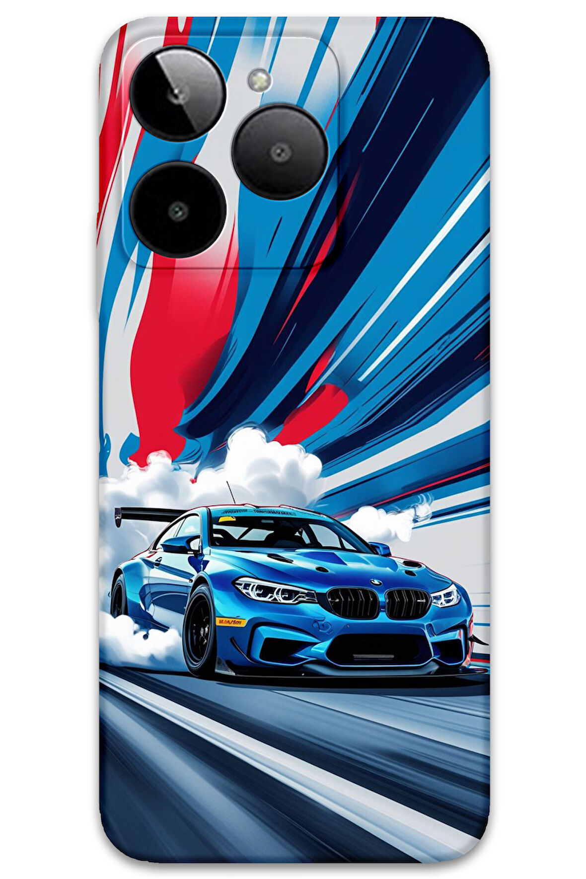 GM Era 50 Uyumlu Araba Desenli Telefon Kılıfı + Ekran Koruyucu - 5762