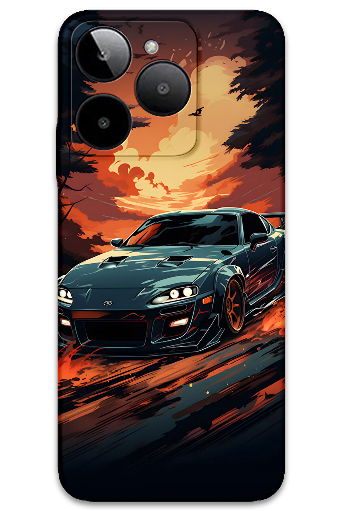 GM Era 50 Uyumlu Araba Desenli Telefon Kılıfı + Ekran Koruyucu - 5766