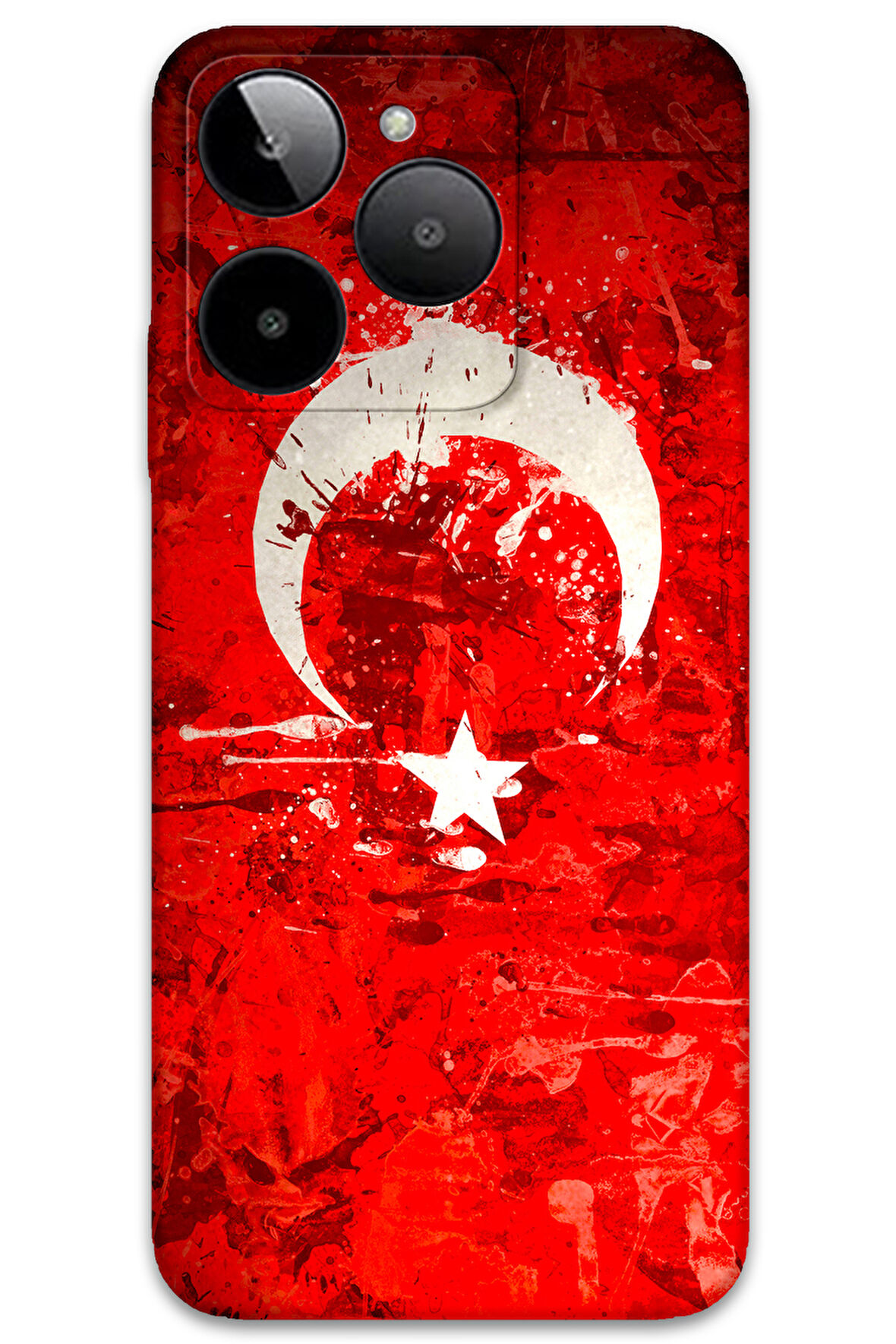 GM Era 50 Uyumlu Türk Bayrağı Desenli Telefon Kılıfı + Ekran Koruyucu - 5847