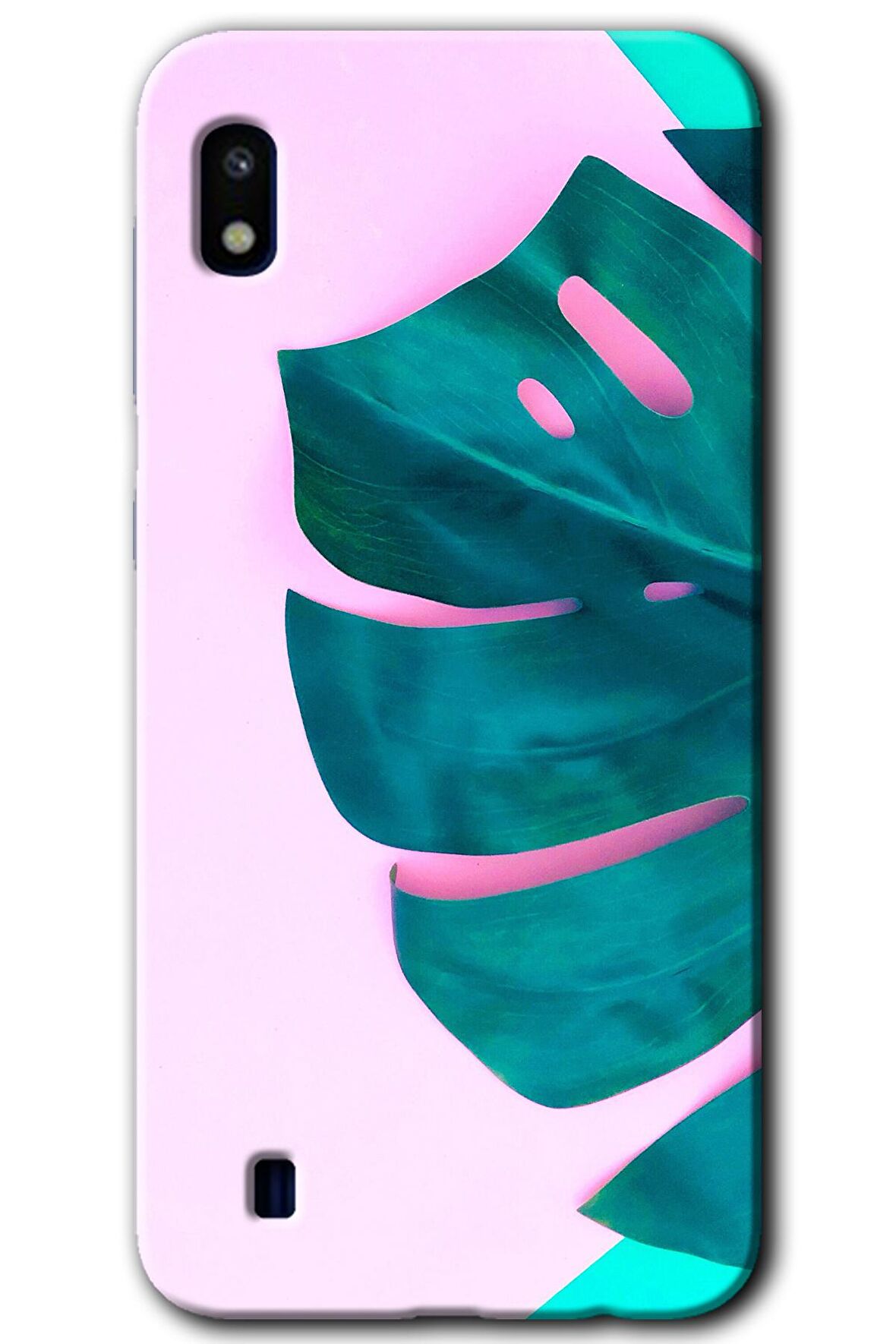 Galaxy A10 Kılıf HD Desen Baskılı Arka Kapak - 3D Yaprak 