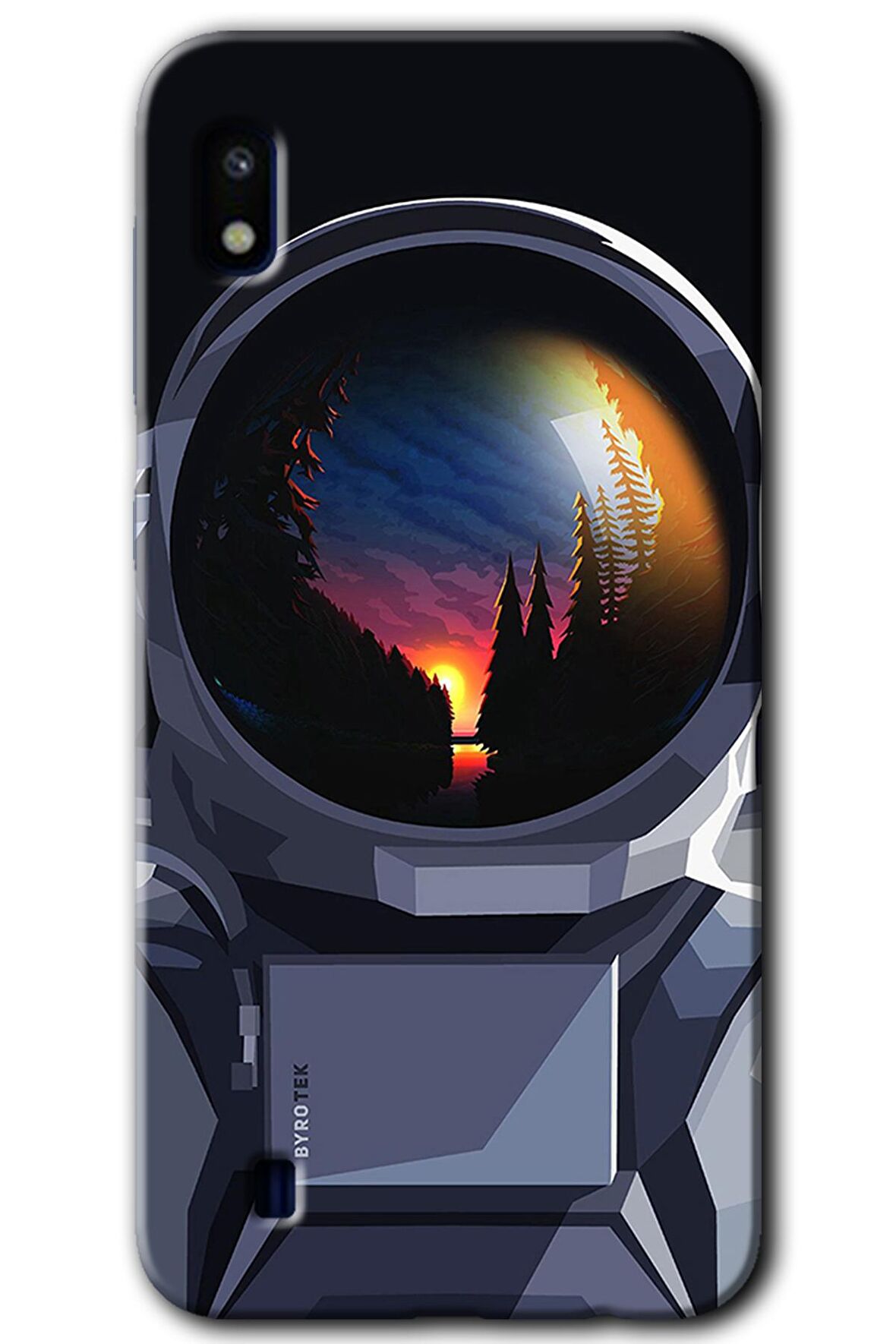 Galaxy A10 Kılıf HD Desen Baskılı Arka Kapak - Astronot 