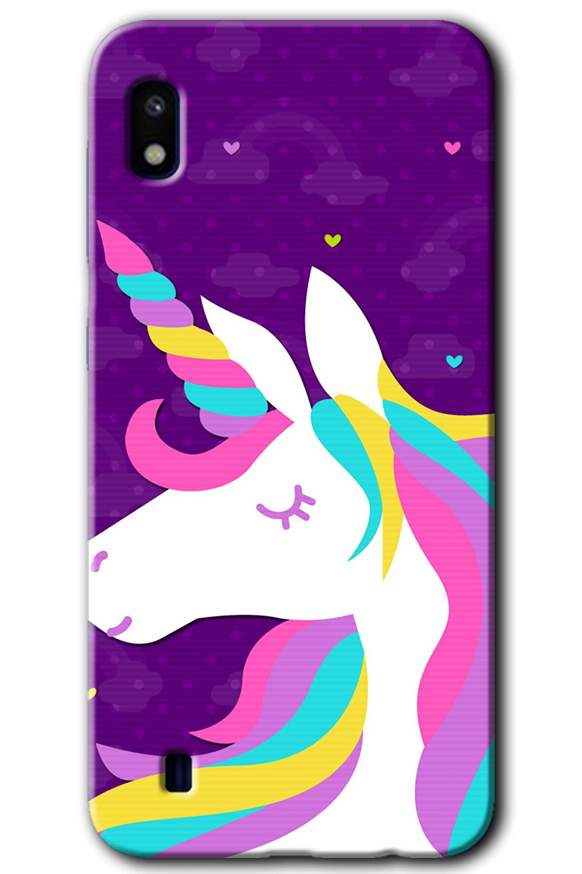 Galaxy A10 Kılıf HD Desen Baskılı Arka Kapak - Unicorn Sleep 
