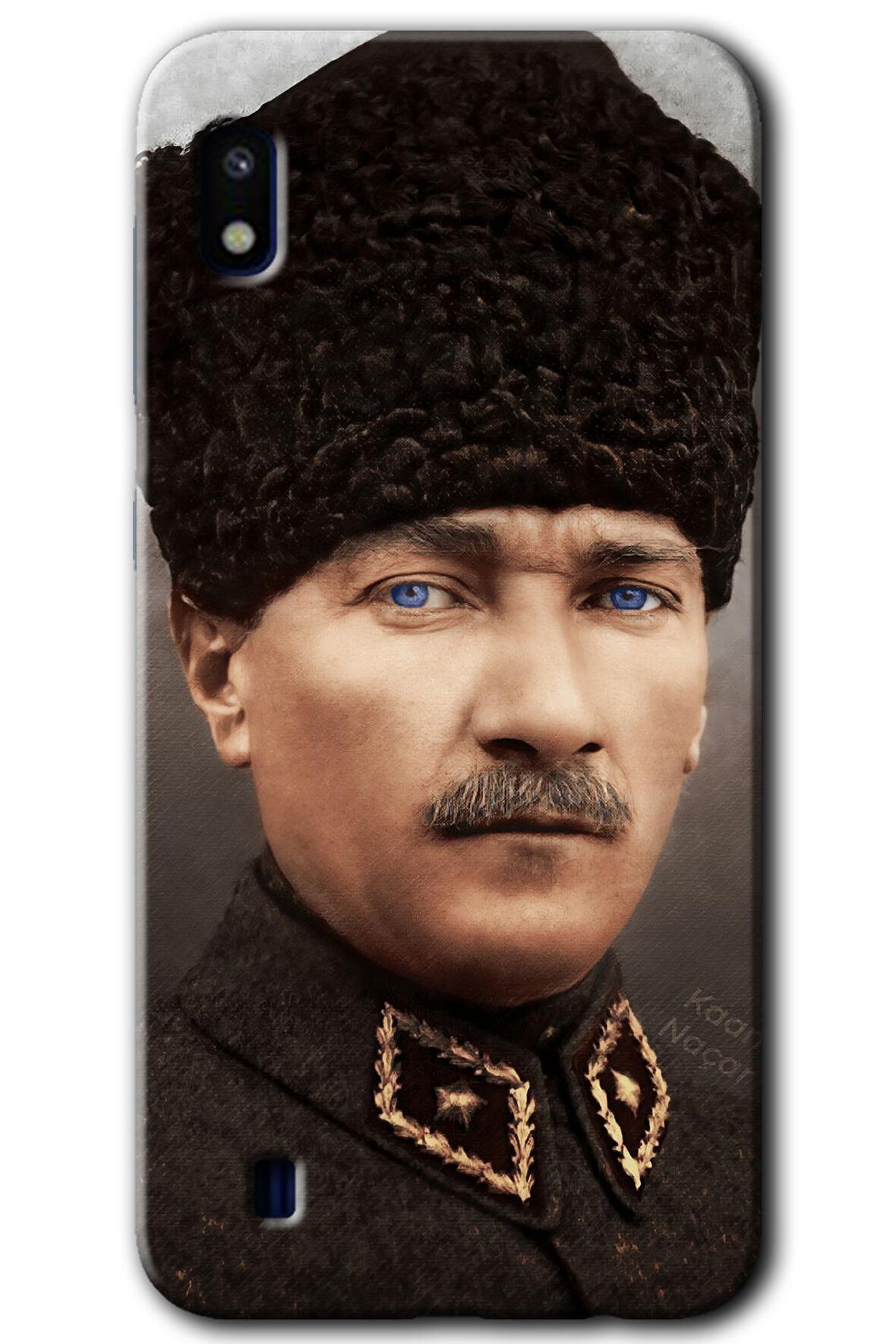 Galaxy A10 Kılıf HD Desen Baskılı Arka Kapak - Başkomutan Atatürk 