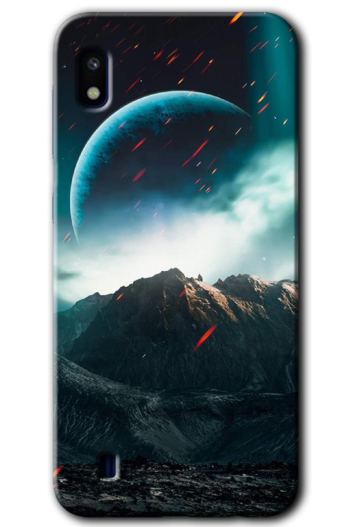 Galaxy A10 Kılıf HD Desen Baskılı Arka Kapak - Uzay Gökyüzü 