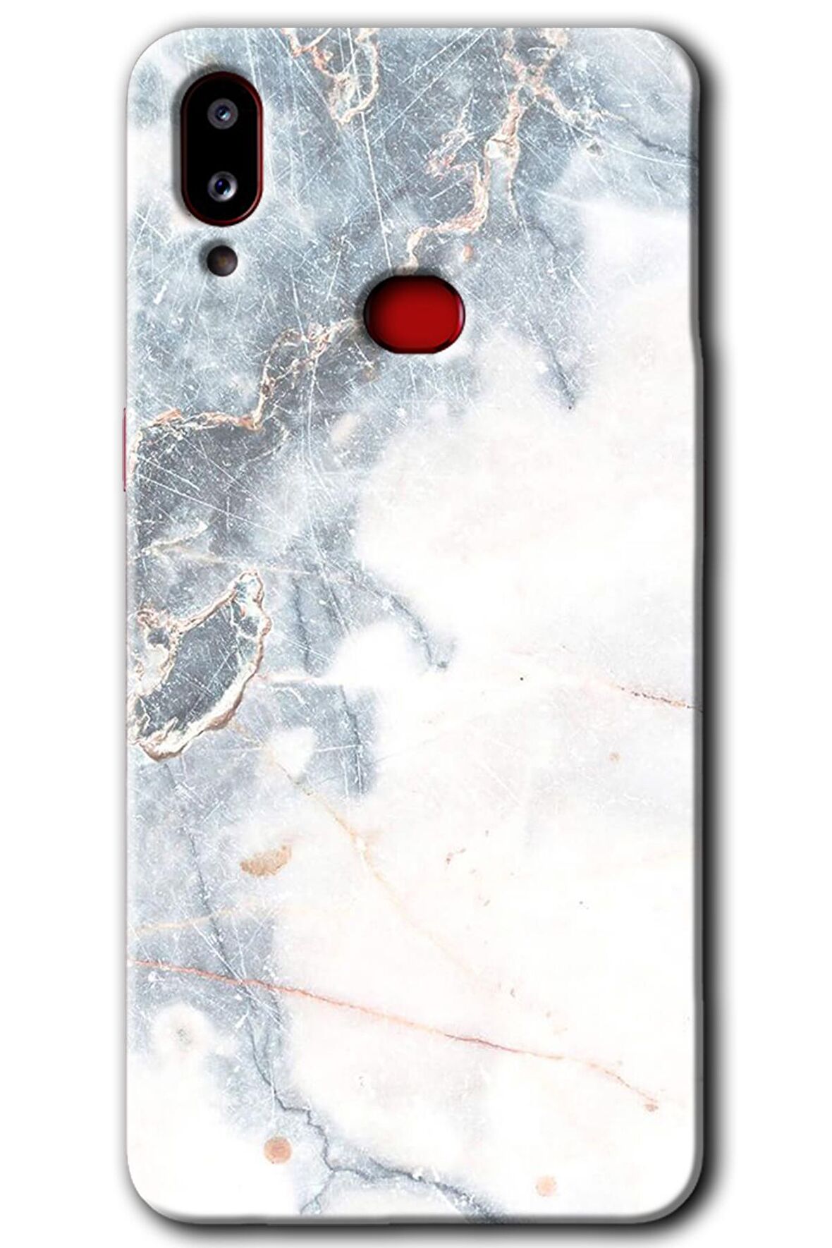 Galaxy A10s Kılıf HD Desen Baskılı Arka Kapak - White Marble 