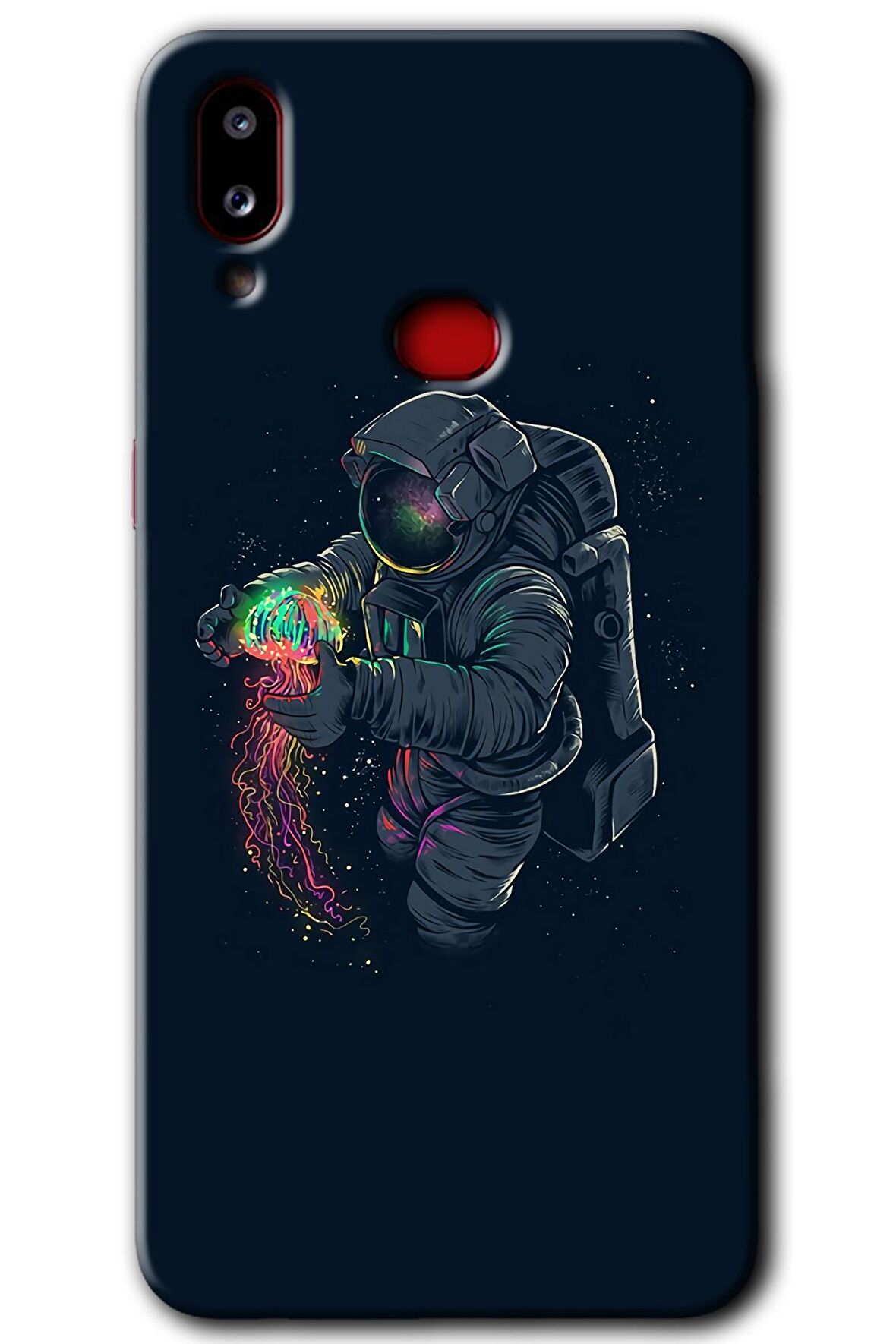 Galaxy A10s Kılıf HD Desen Baskılı Arka Kapak - Astronot Kıyafeti 