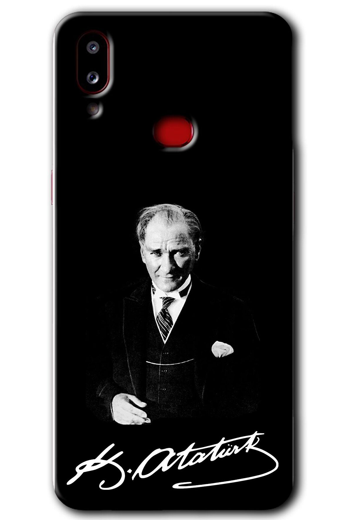 Galaxy A10s Kılıf HD Desen Baskılı Arka Kapak - Atatürk İmza 