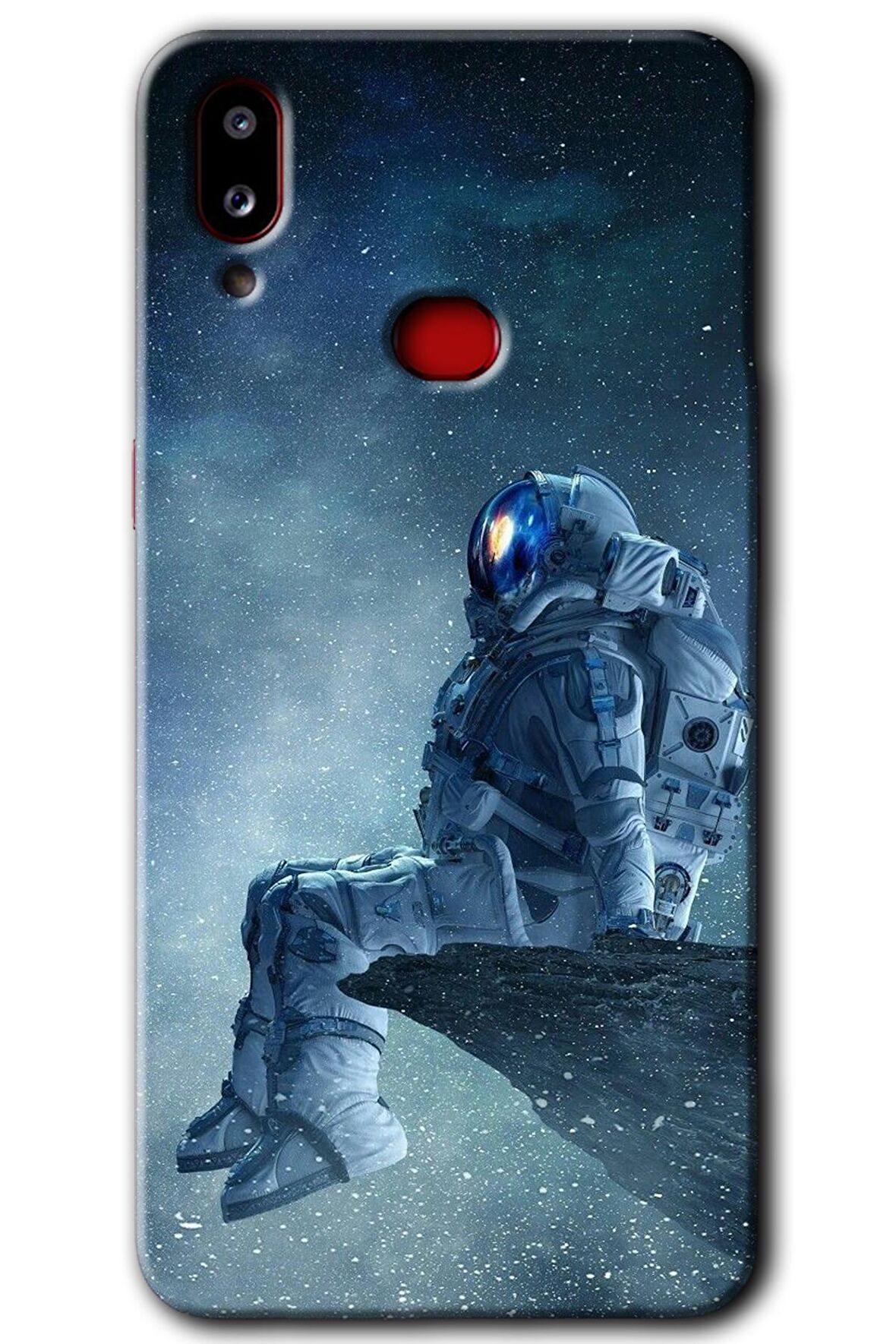 Galaxy A10s Kılıf HD Desen Baskılı Arka Kapak - Astronot Yalnızlığı 