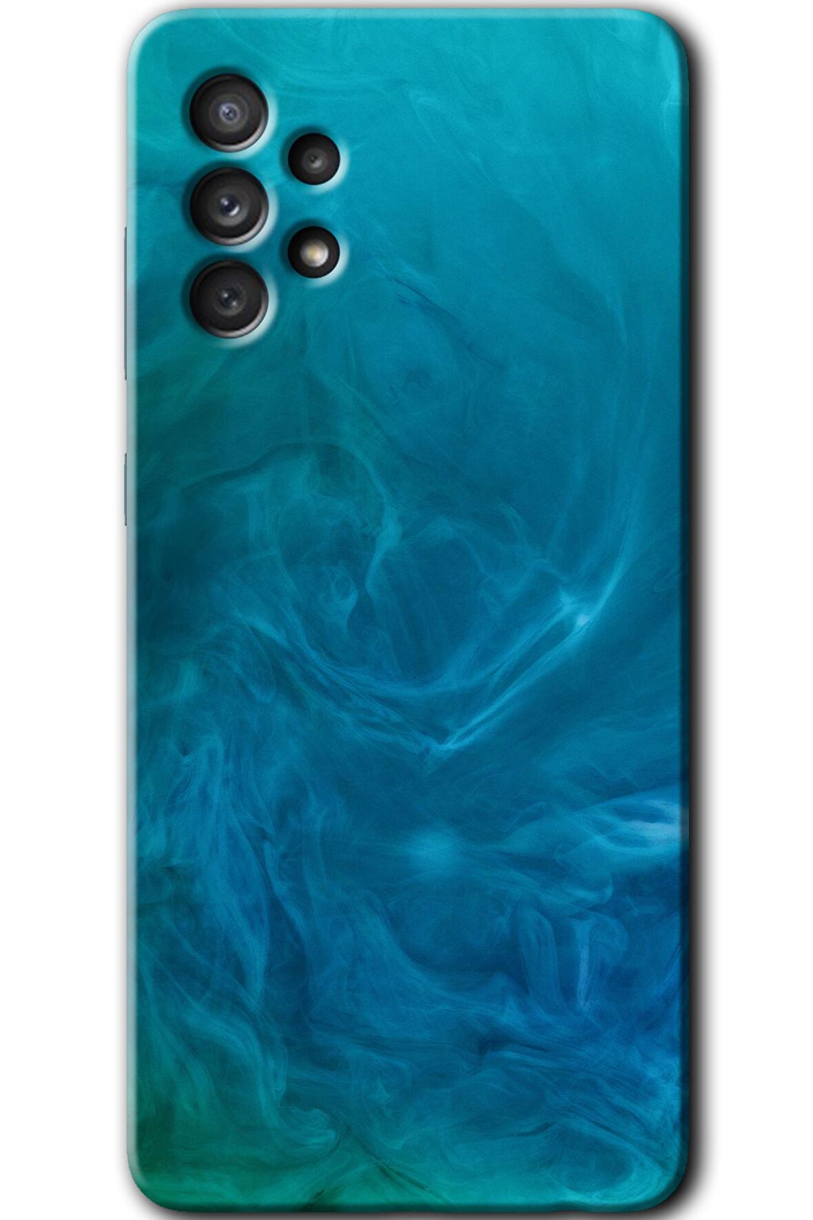 Galaxy A13 Kılıf HD Desen Baskılı Arka Kapak - Mavi Aura 