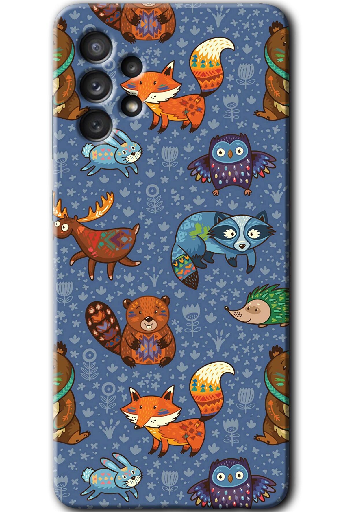 Galaxy A13 Kılıf HD Desen Baskılı Arka Kapak - Animals Funny 
