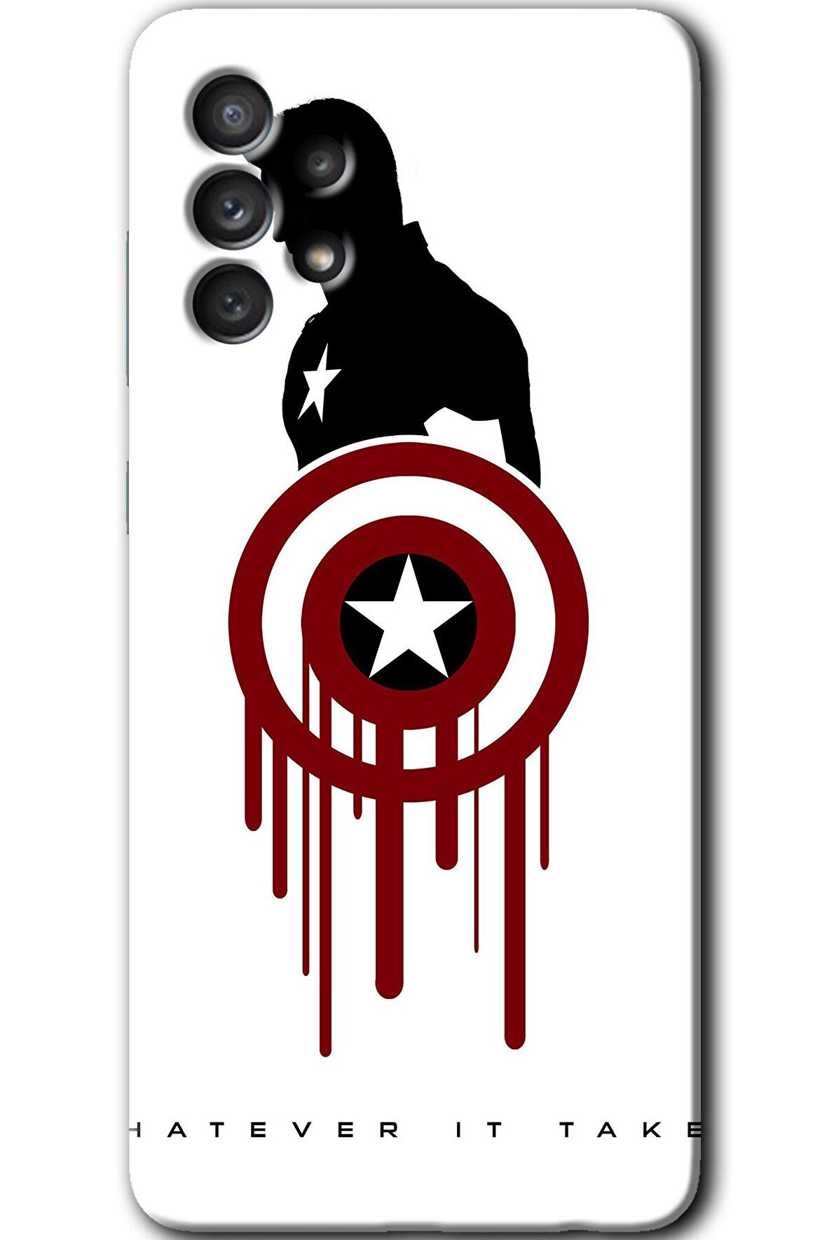 Galaxy A13 Kılıf HD Desen Baskılı Arka Kapak - Captain Amerika 