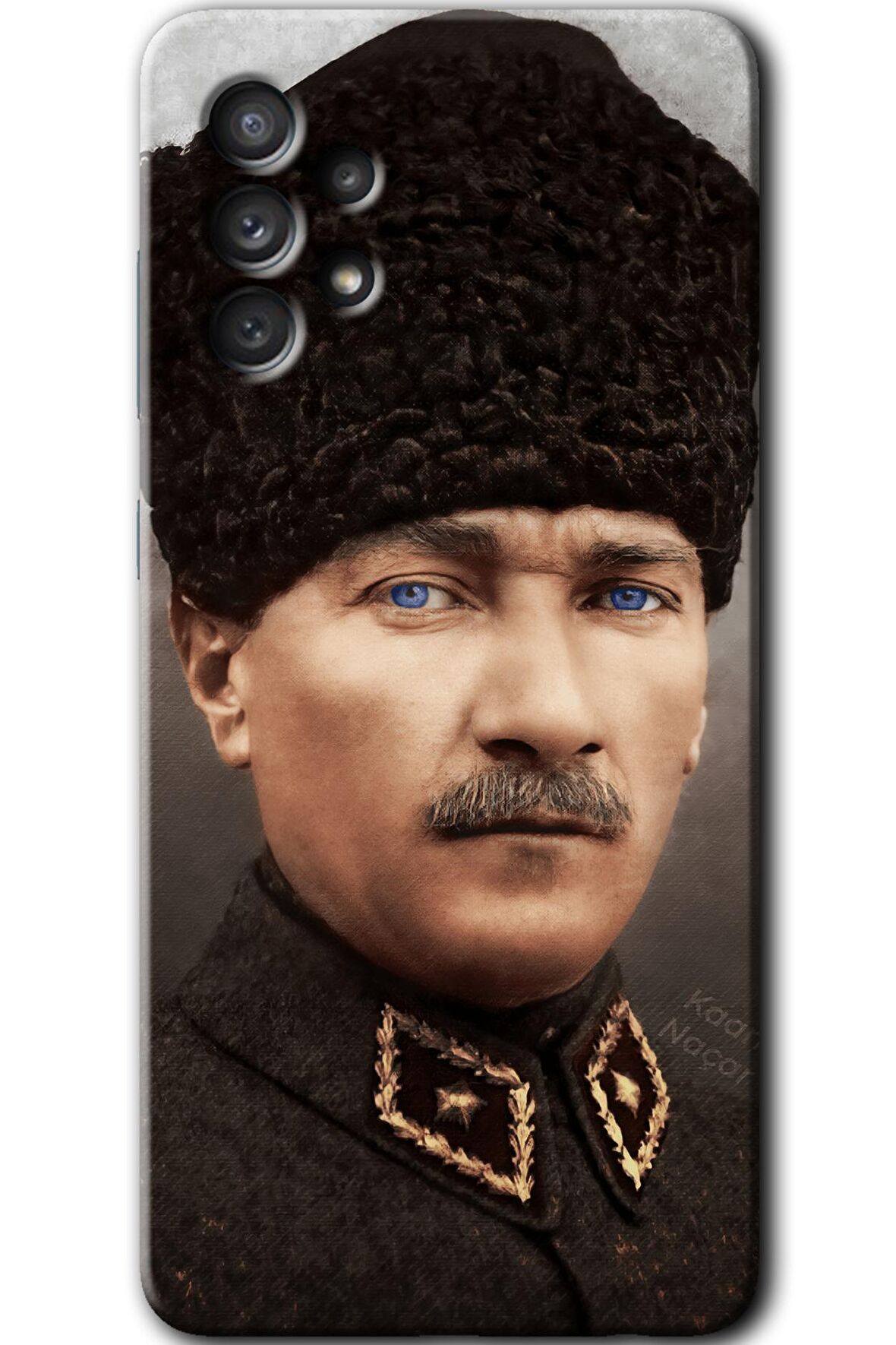 Galaxy A13 Kılıf HD Desen Baskılı Arka Kapak - Başkomutan Atatürk 