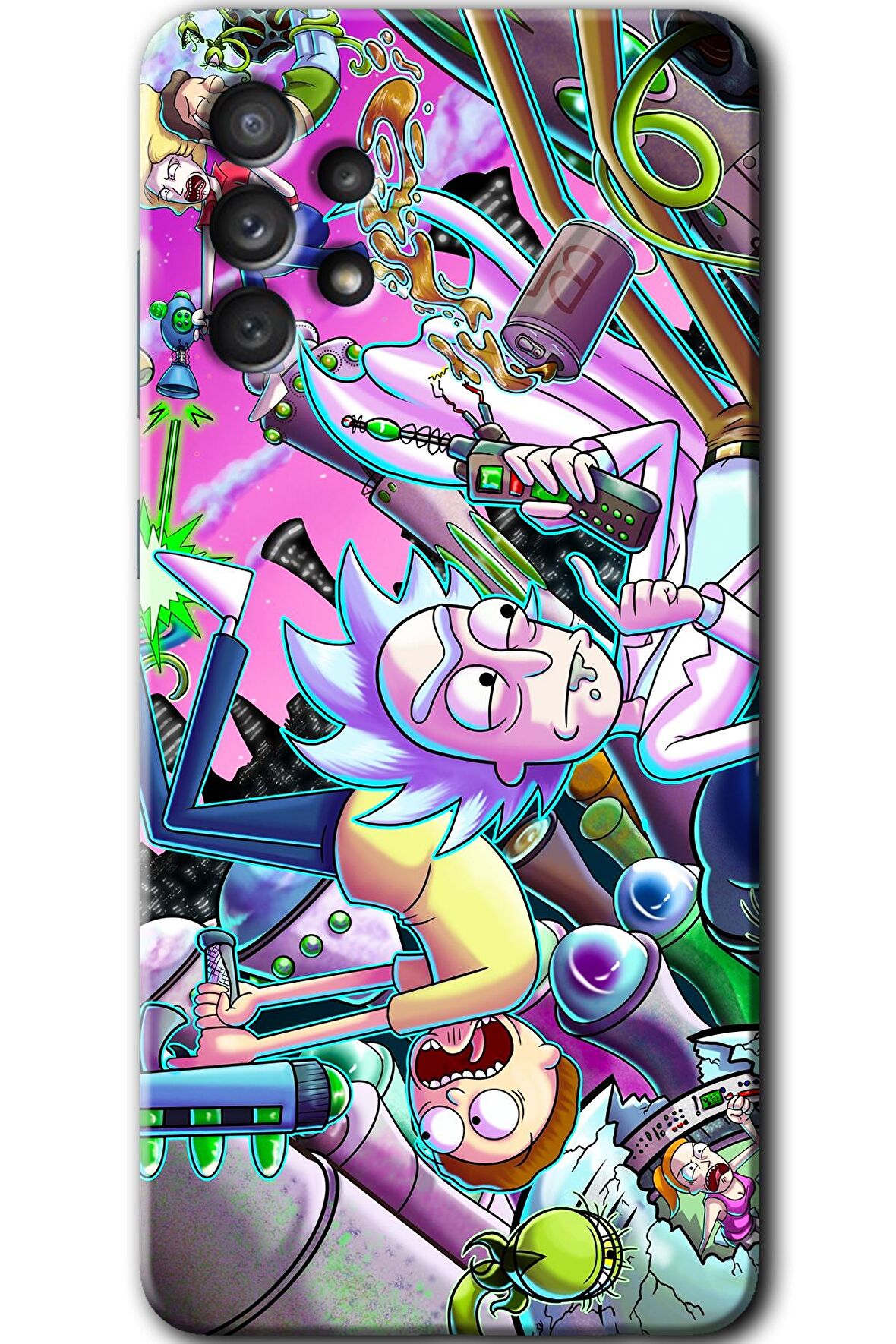 Galaxy A13 Kılıf HD Desen Baskılı Arka Kapak - Graffiti Çizgi Film 