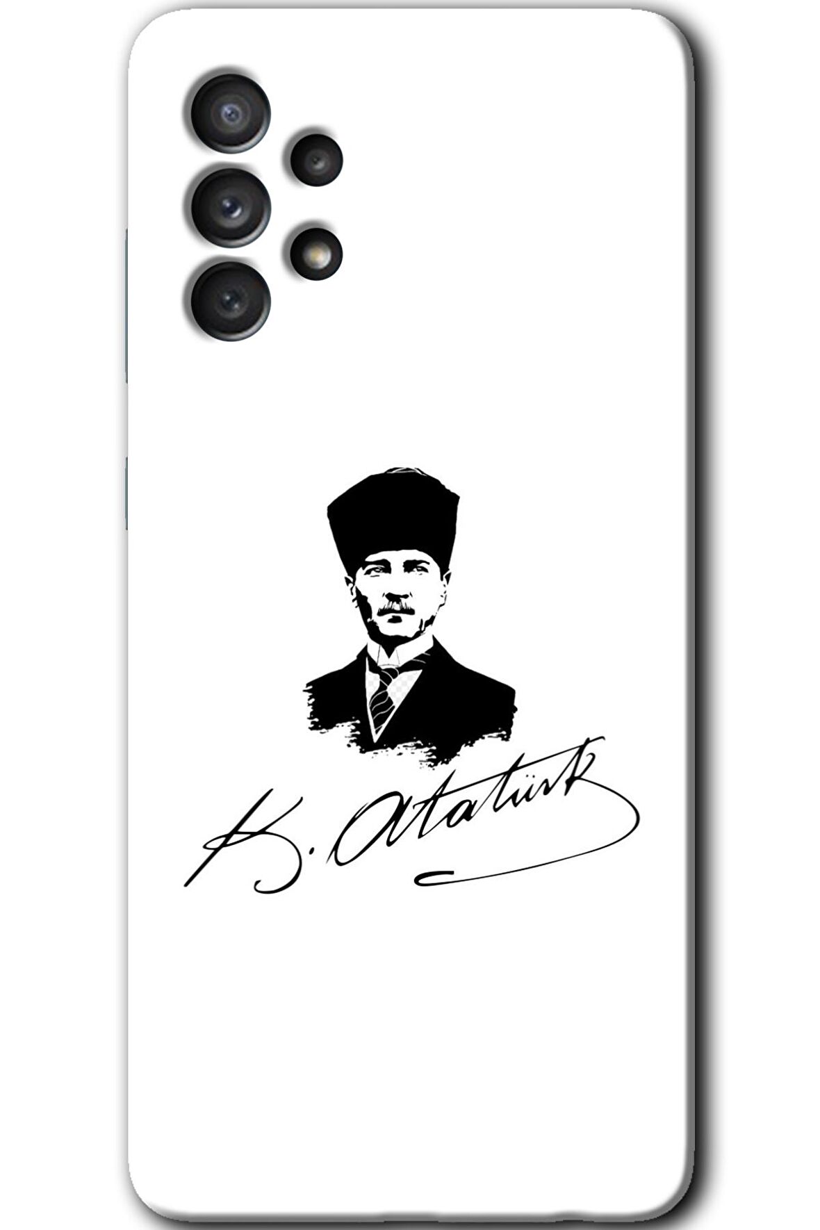 Galaxy A13 Kılıf HD Desen Baskılı Arka Kapak - Kemal Atatürk İmza 