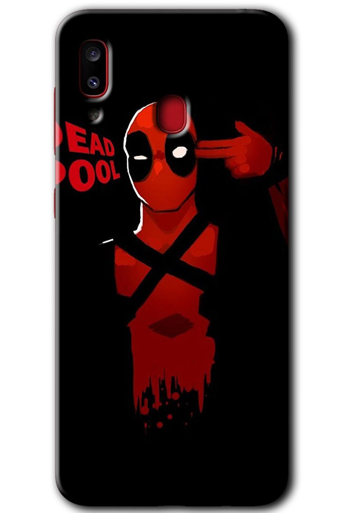 Galaxy A20 Kılıf HD Desen Baskılı Arka Kapak - DeadPool 4 