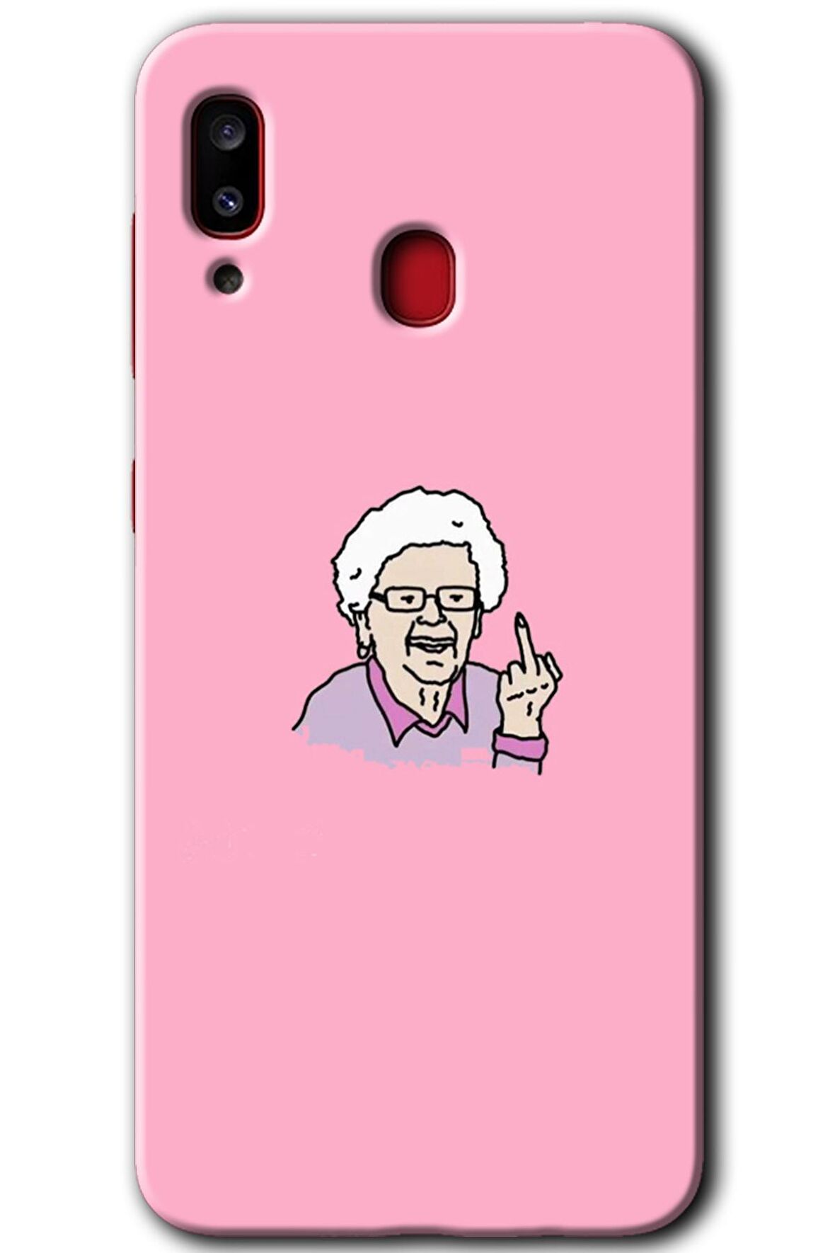 Galaxy A20 Kılıf HD Desen Baskılı Arka Kapak - Bad Grandmother 
