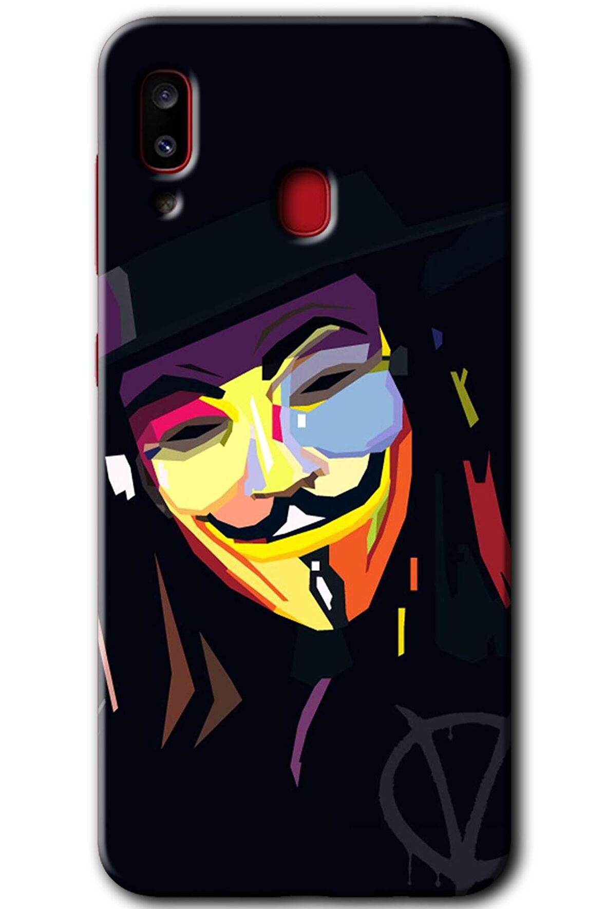 Galaxy A20 Kılıf HD Desen Baskılı Arka Kapak - Vendetta 