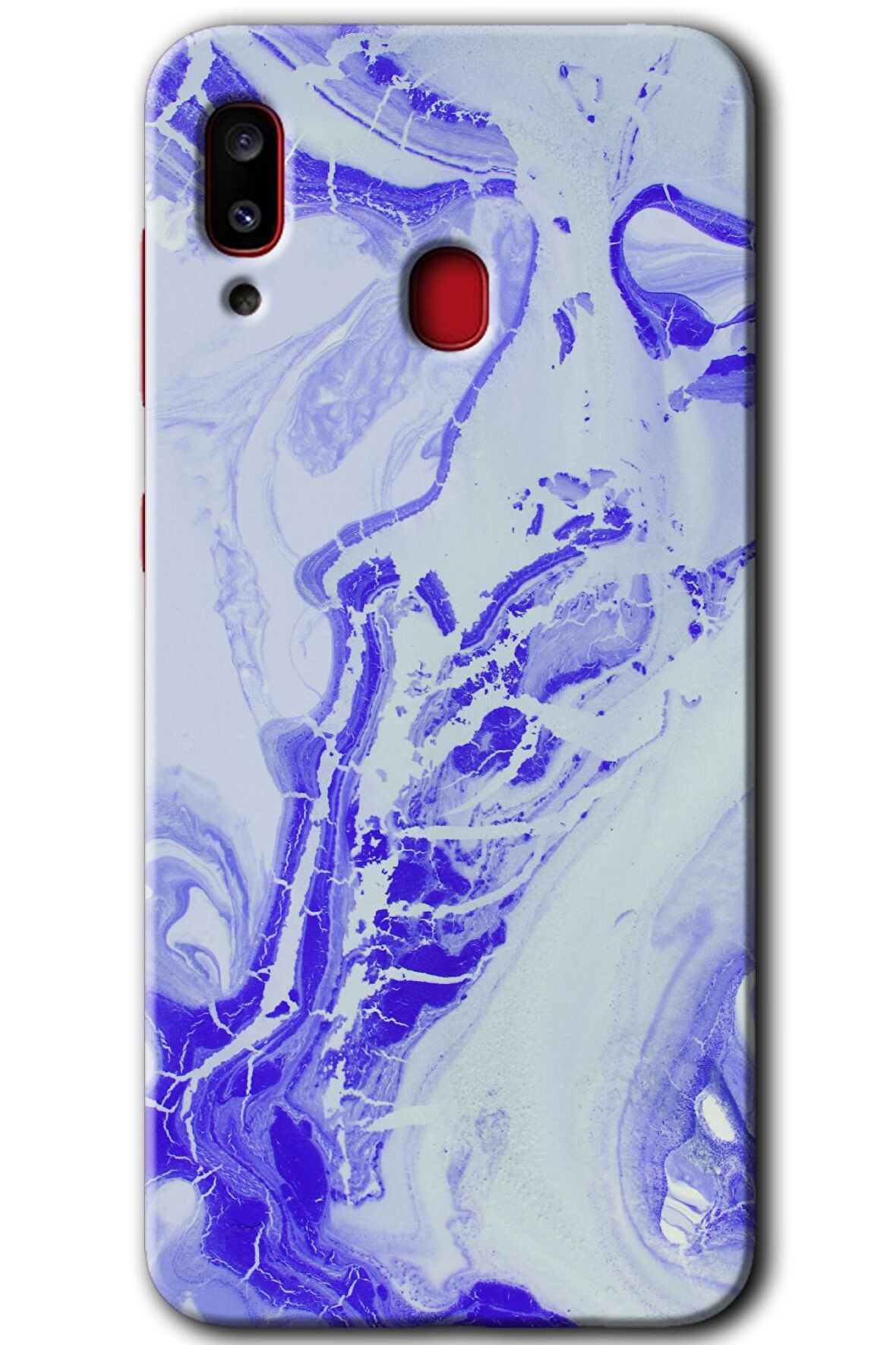 Galaxy A20 Kılıf HD Desen Baskılı Arka Kapak - Cranny Liquid Wall 