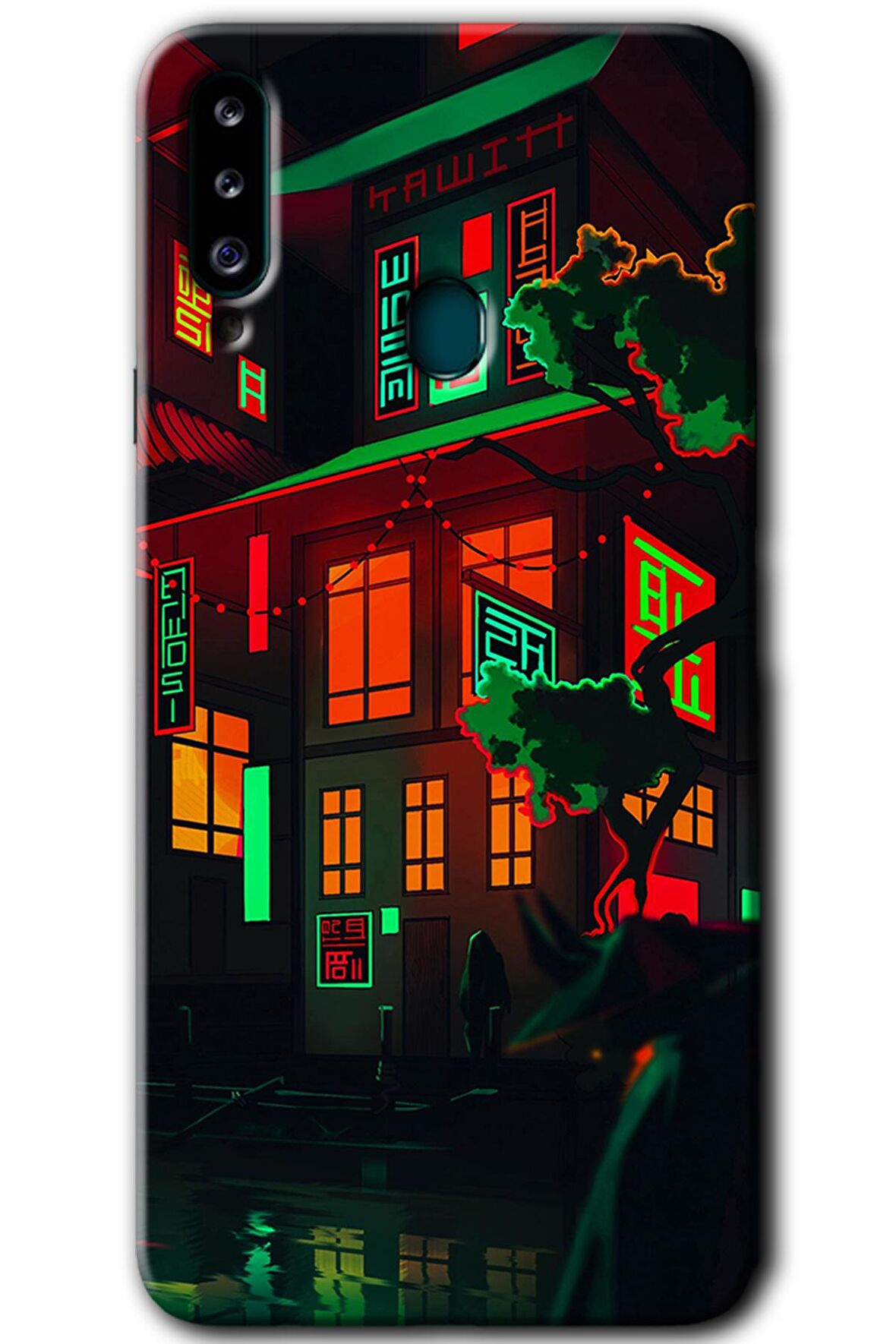 Galaxy A20s Kılıf HD Desen Baskılı Arka Kapak - China Street 