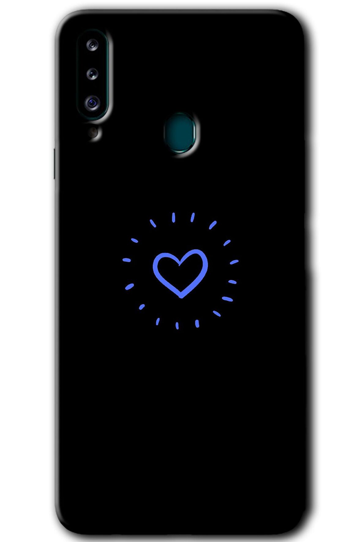 Galaxy A20s Kılıf HD Desen Baskılı Arka Kapak - Heart Strokes 
