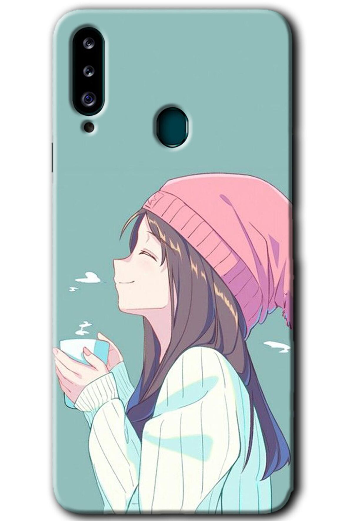 Galaxy A20s Kılıf HD Desen Baskılı Arka Kapak - Happy Girl 