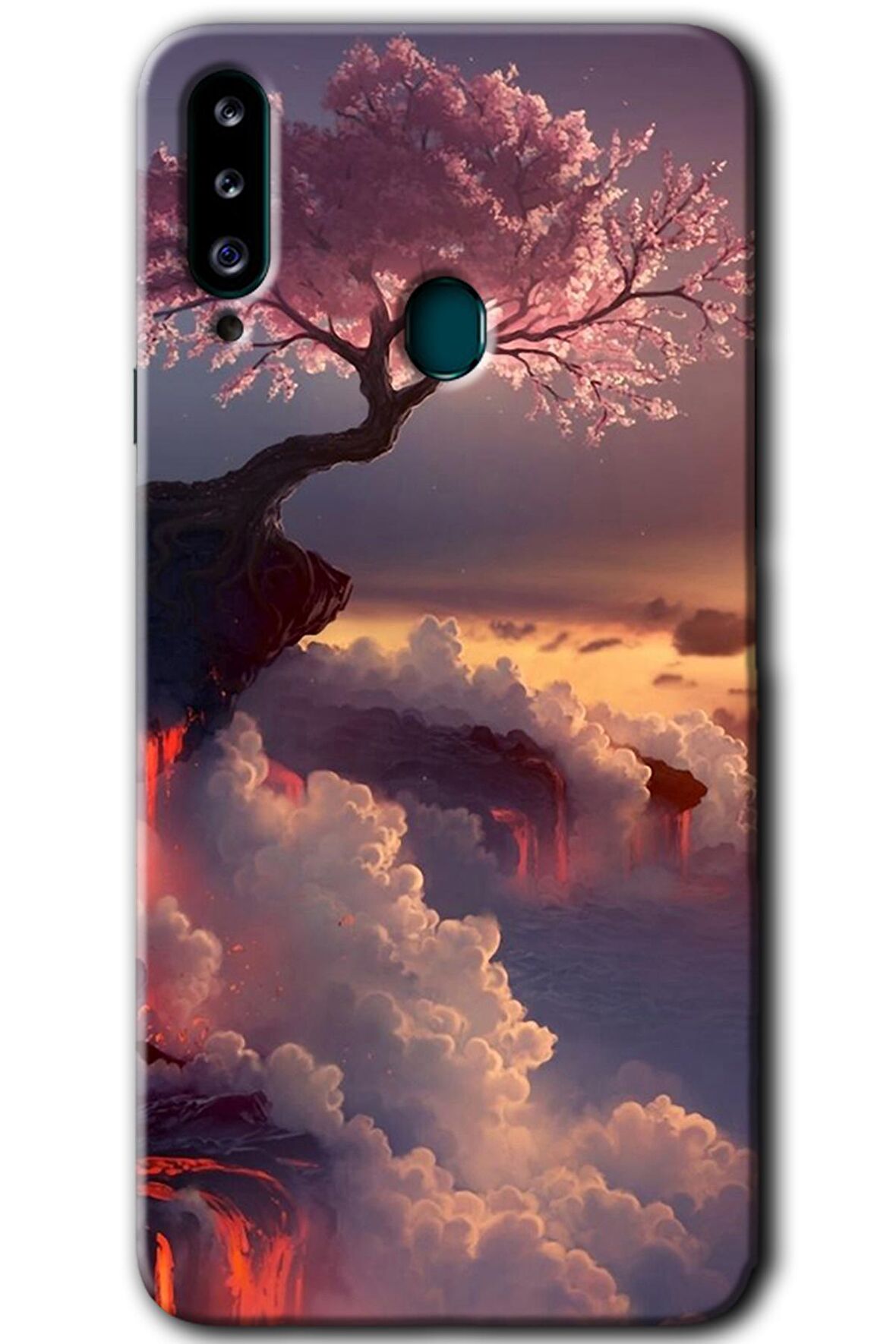 Galaxy A20s Kılıf HD Desen Baskılı Arka Kapak - Uçurumdaki Hayat 