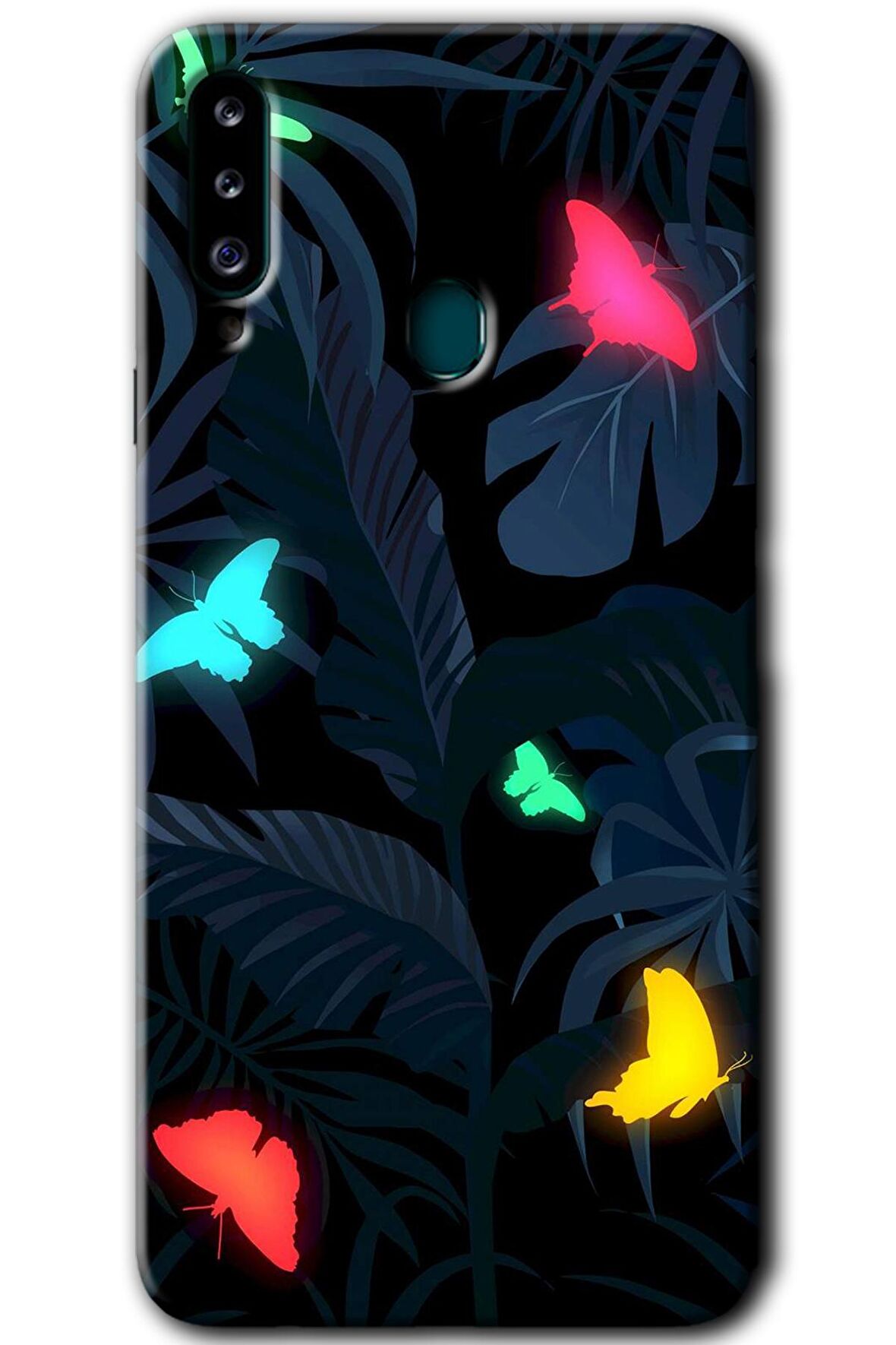 Galaxy A20s Kılıf HD Desen Baskılı Arka Kapak - Lighter Butterfly 