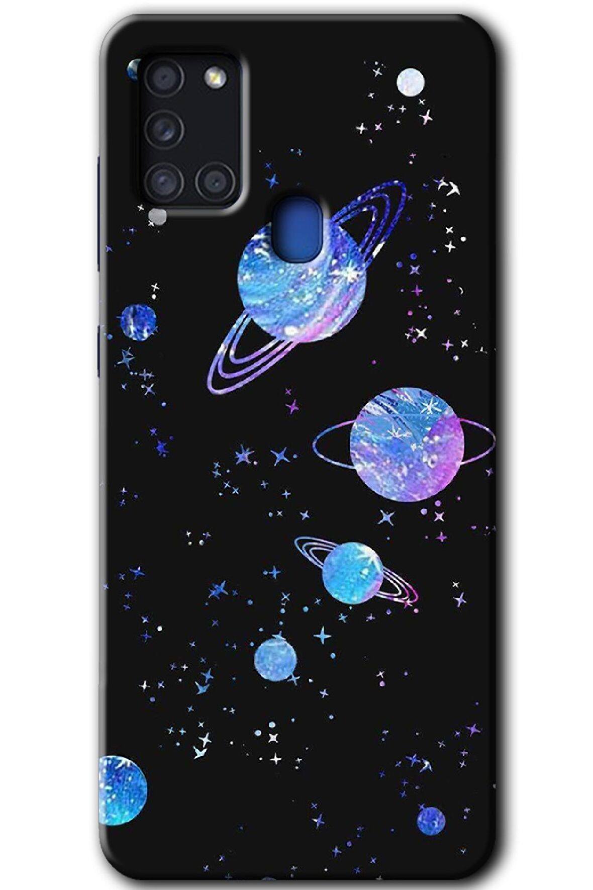 Galaxy A21s Kılıf HD Desen Baskılı Arka Kapak - Samanyolu Galaksi 