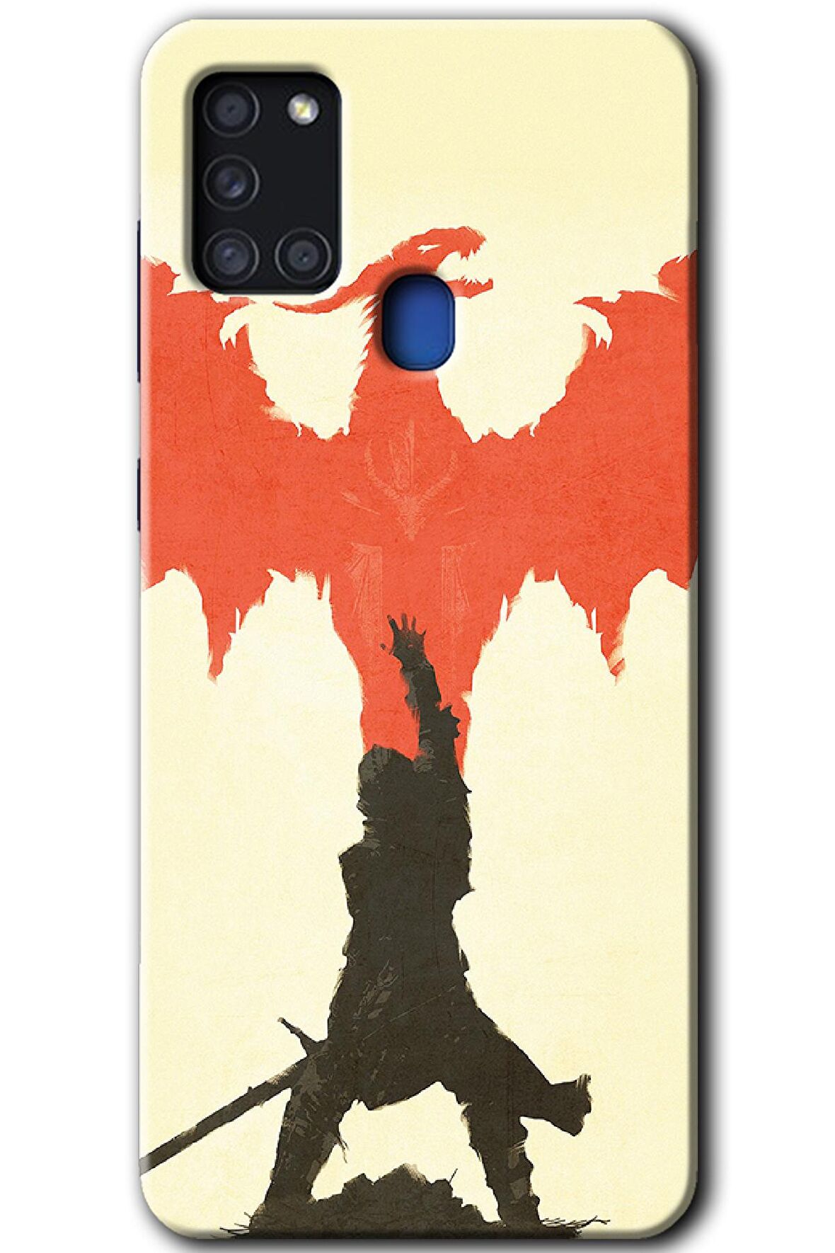 Galaxy A21s Kılıf HD Desen Baskılı Arka Kapak - Dragon Hunter 1 