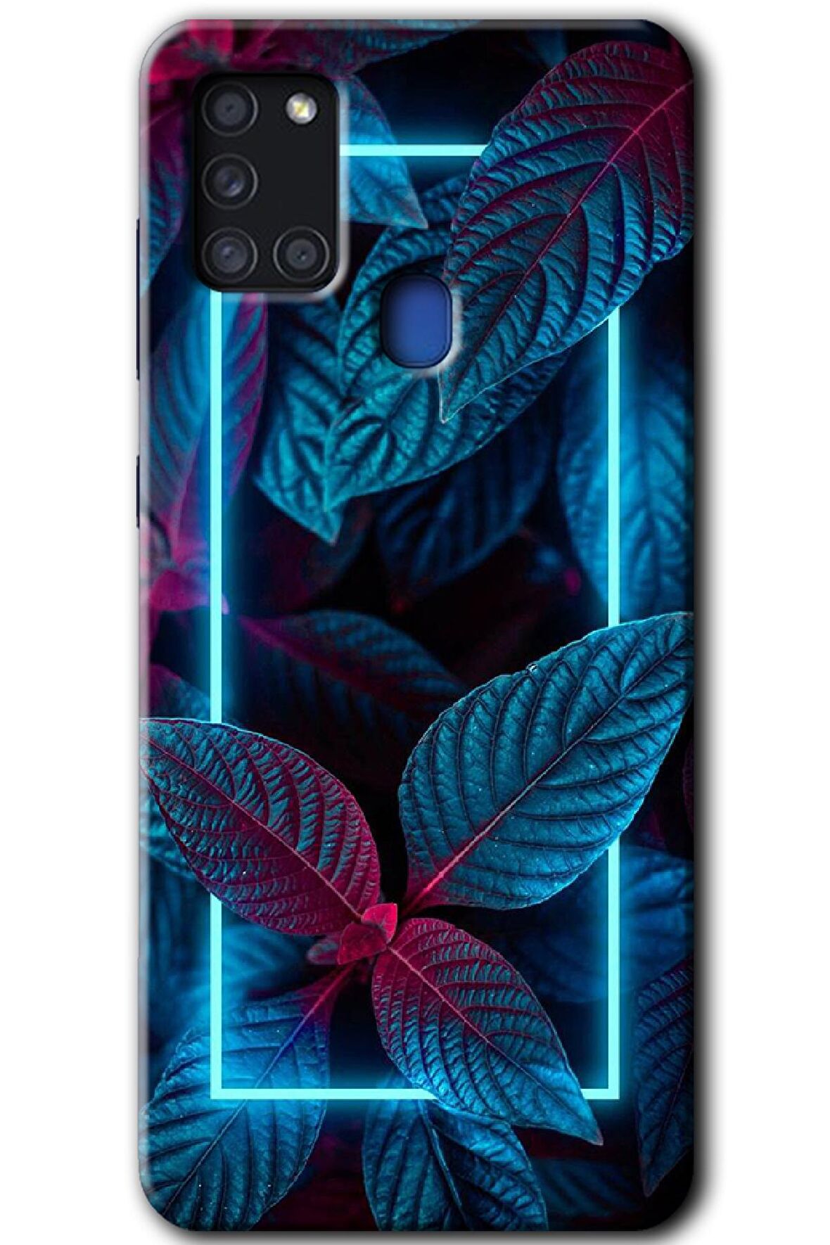 Galaxy A21s Kılıf HD Desen Baskılı Arka Kapak - Mekanik Yaprak 4 